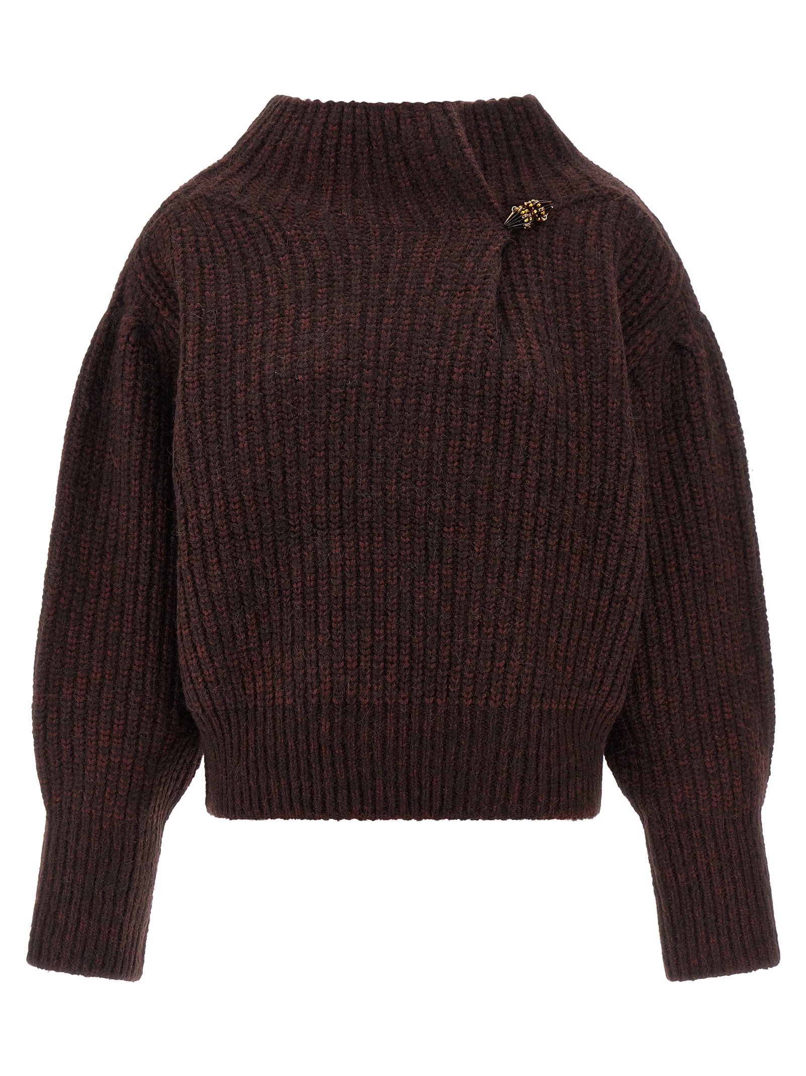 Dries Van Noten Bordeaux Wool Cardigan
