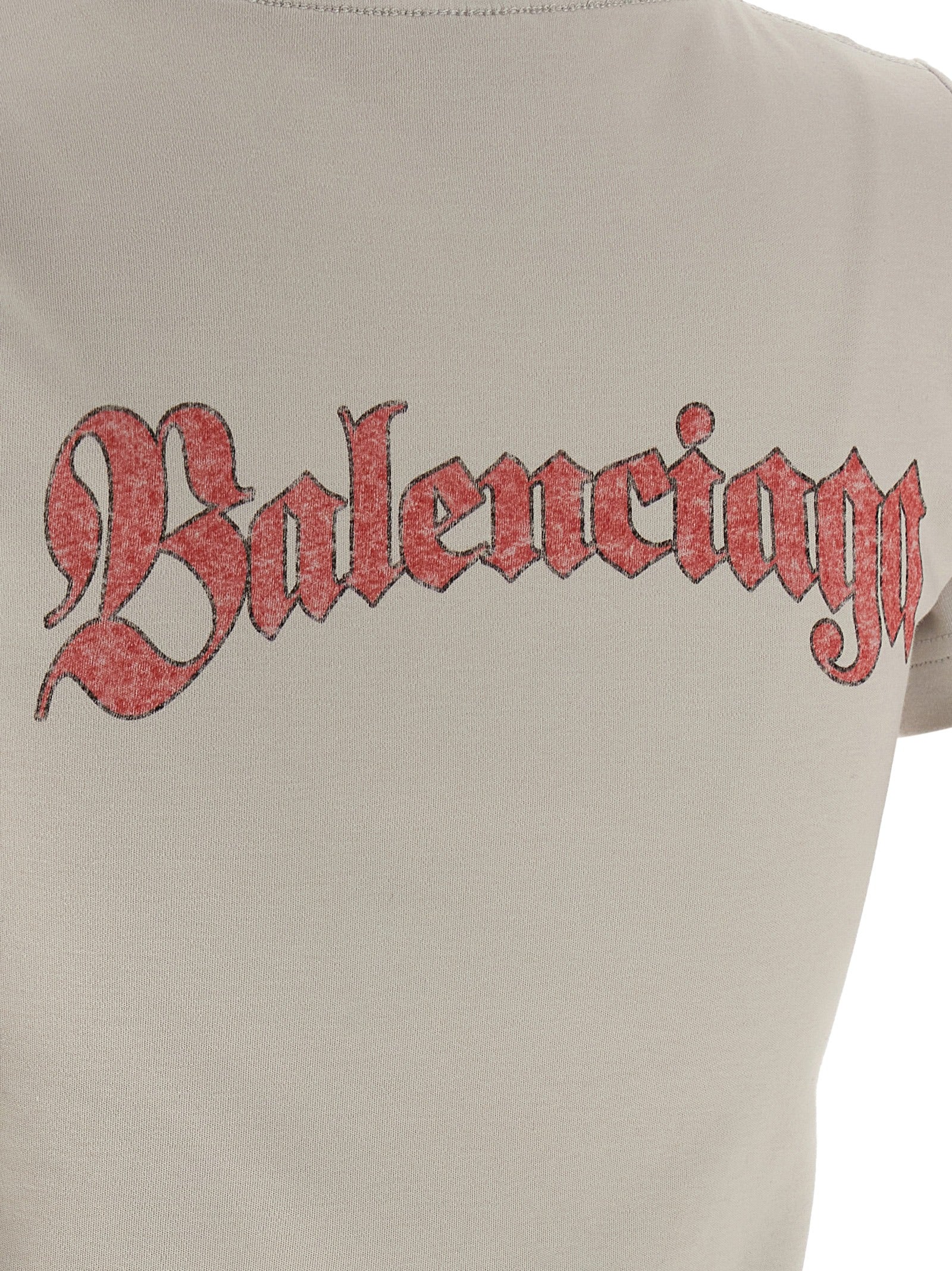 Balenciaga Gray Cotton T-Shirt