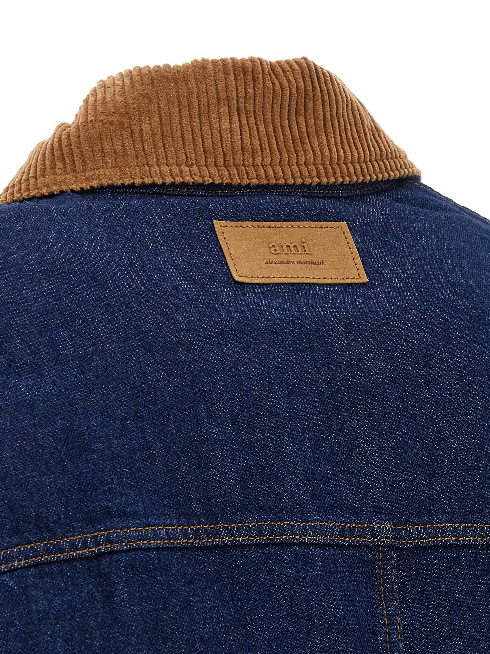 Ami Paris Blue Cotton Denim Jacket