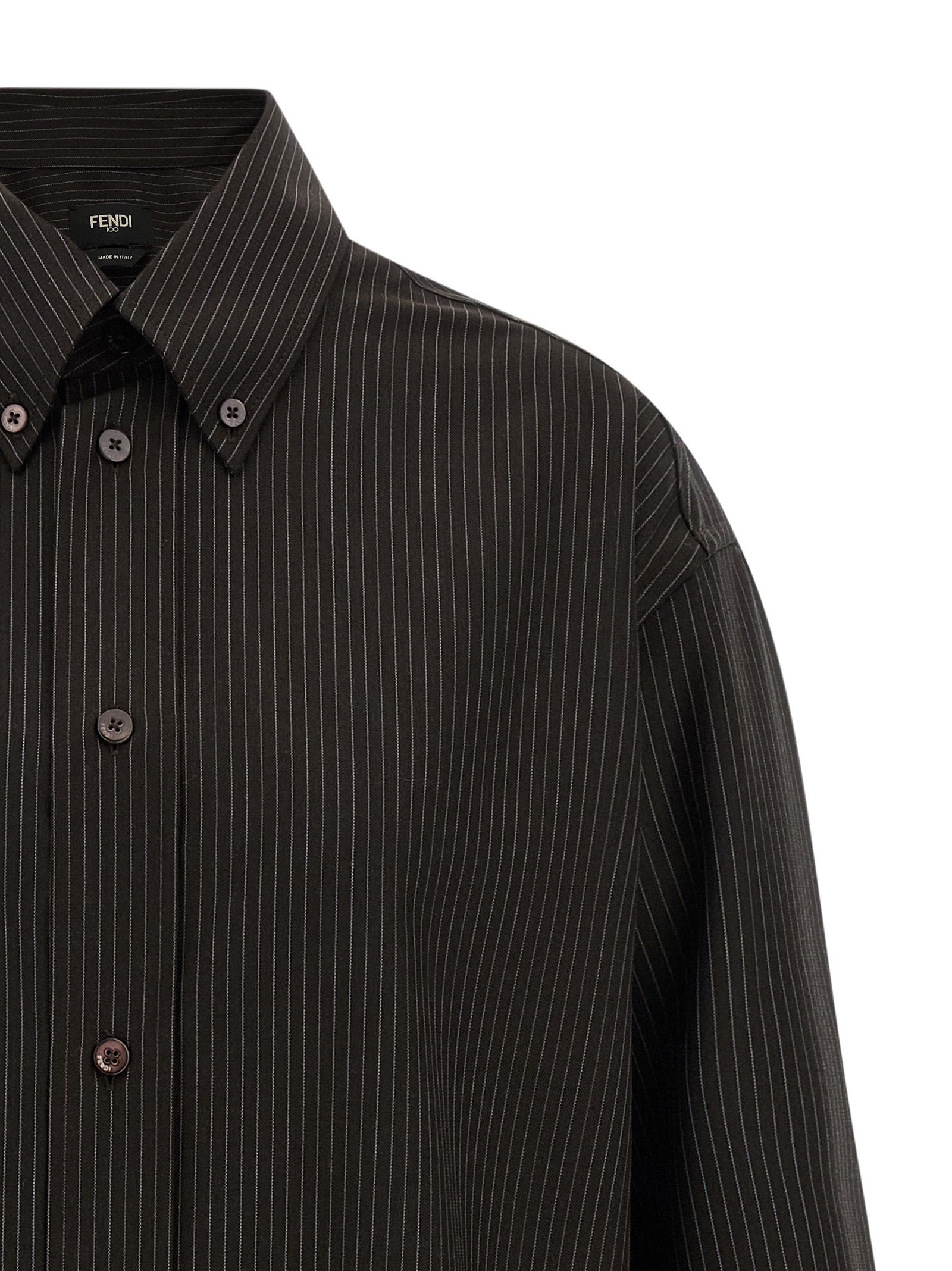 Fendi Brown Virgin Wool Blouse