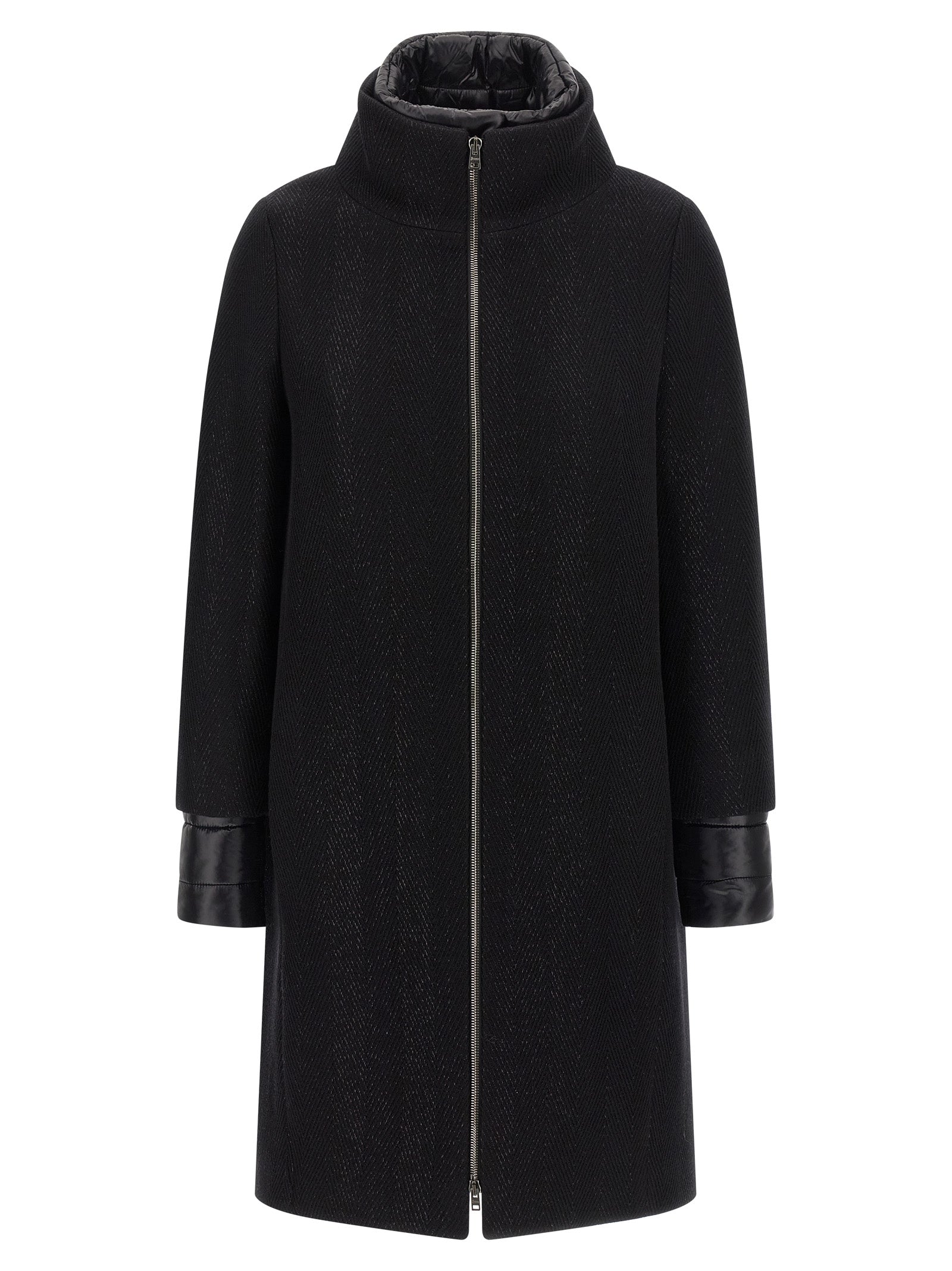 Herno Black Wool Coat