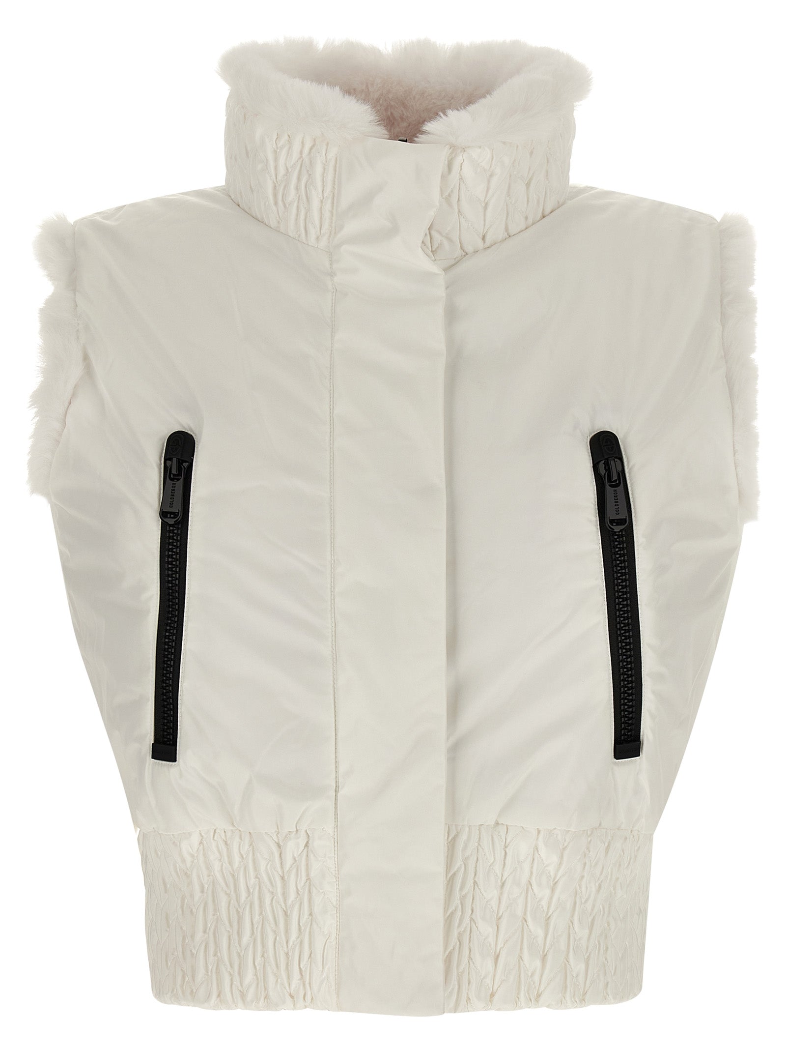 GOLDBERGH White Polyester Sleeveless Jacket