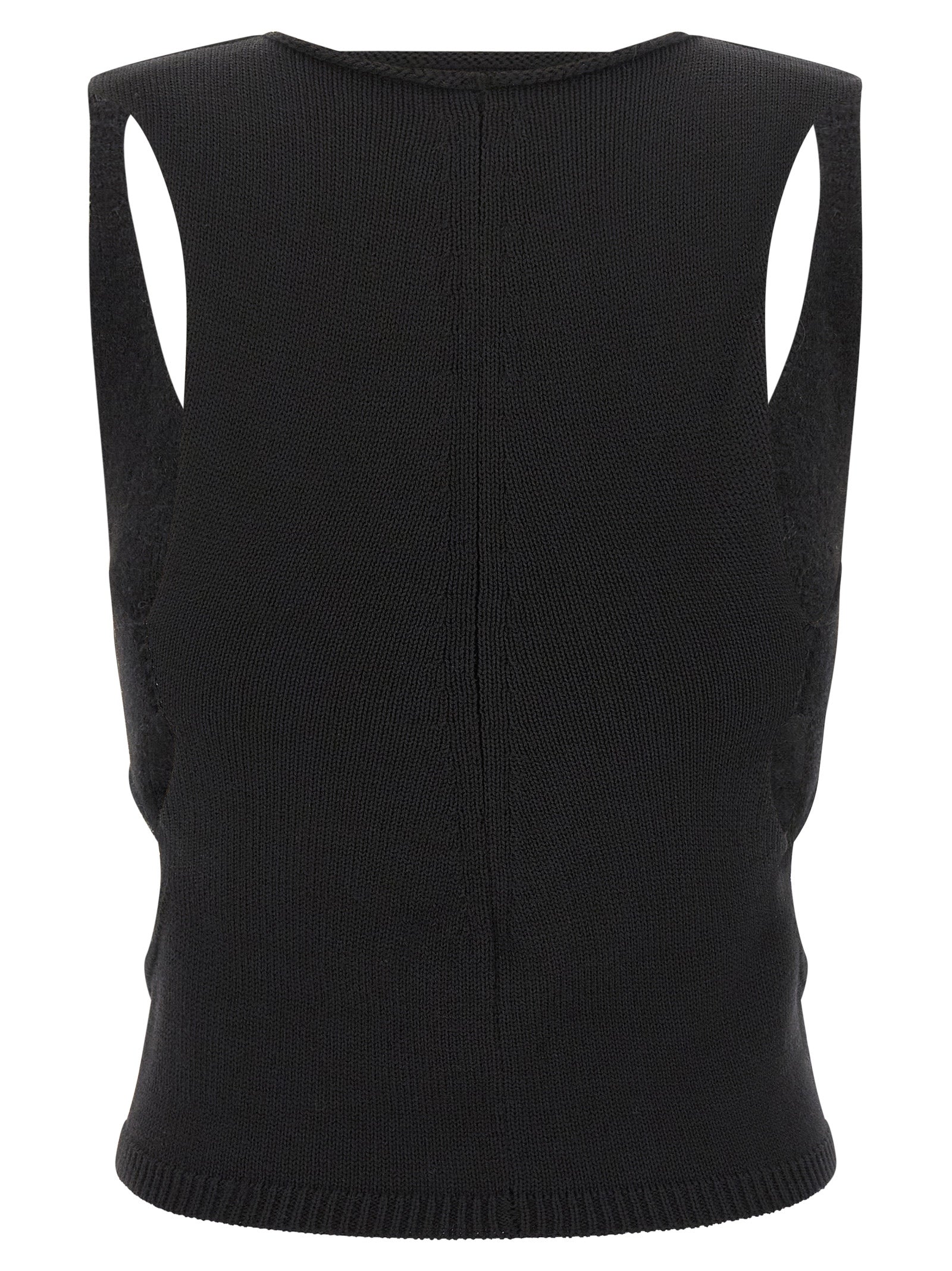 Rick Owens Black Wool Tank Tops