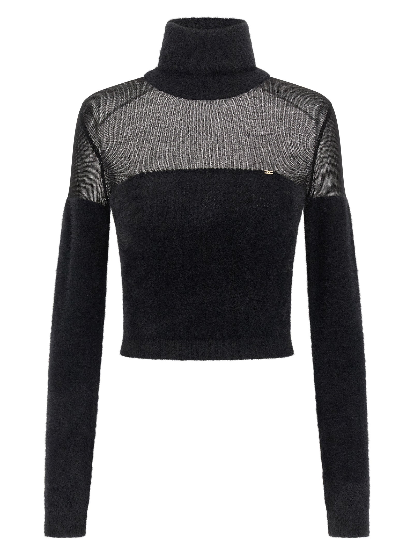 Elisabetta Franchi Black Polyamide Cardigan