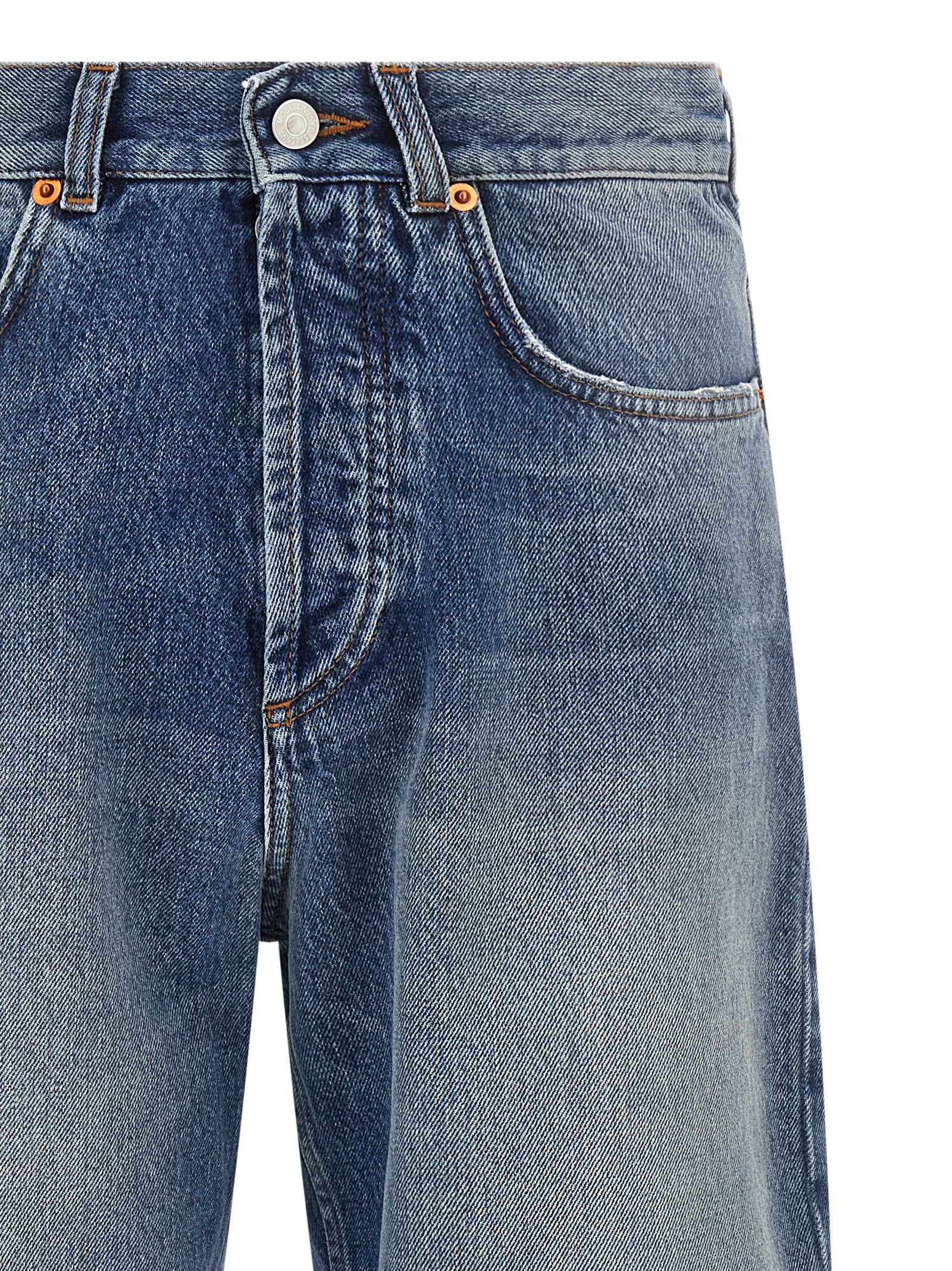 Magliano Blue Cotton Straight-Leg Jeans