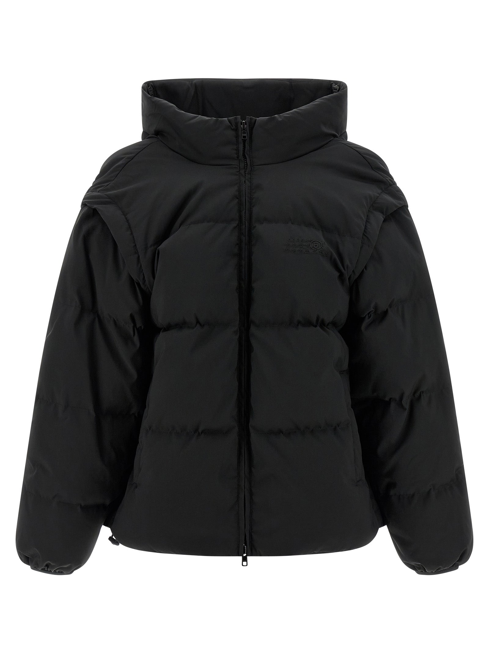MM6 Maison Margiela Black Polyester Full-Length Jacket