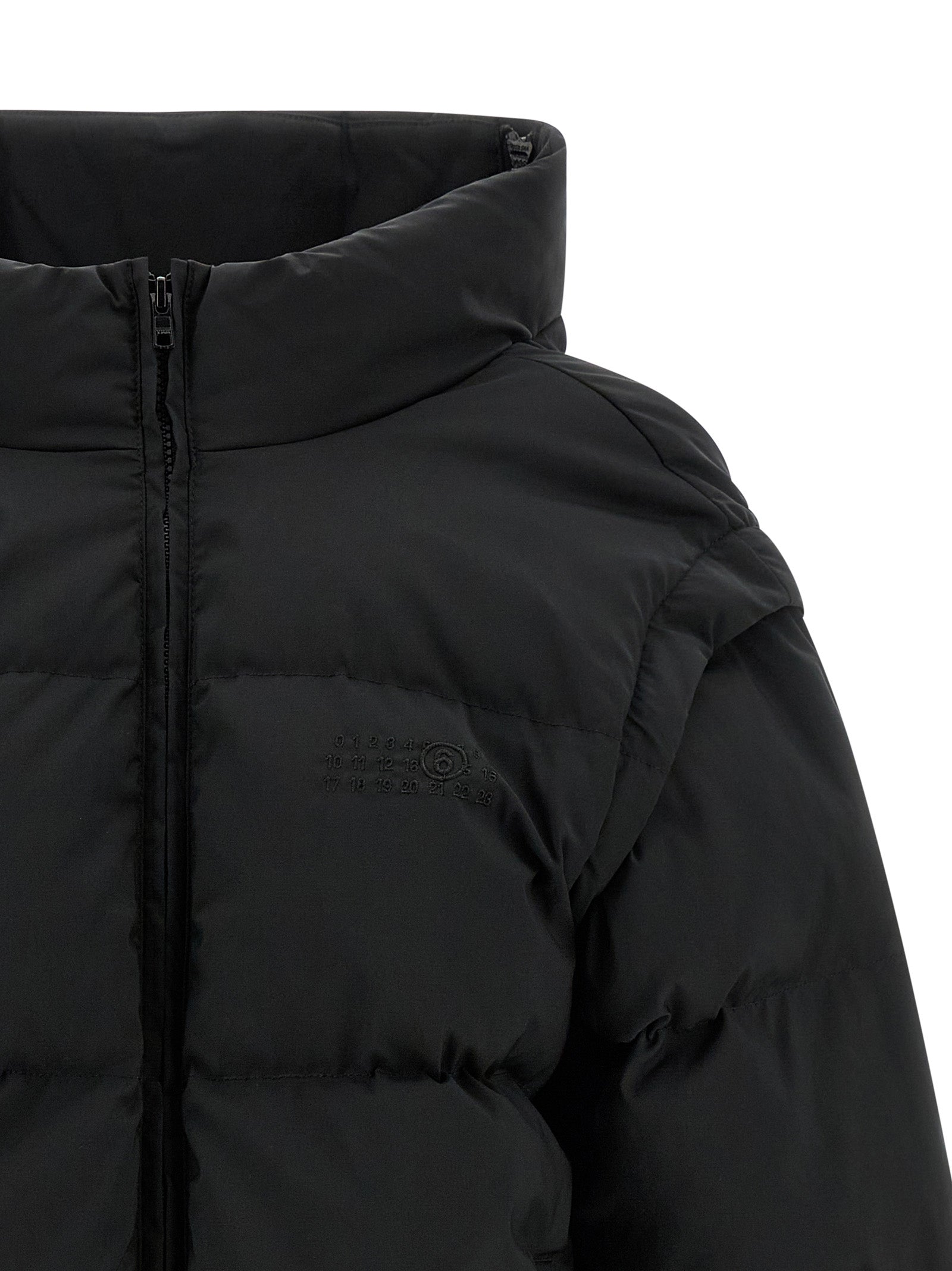 MM6 Maison Margiela Black Polyester Full-Length Jacket