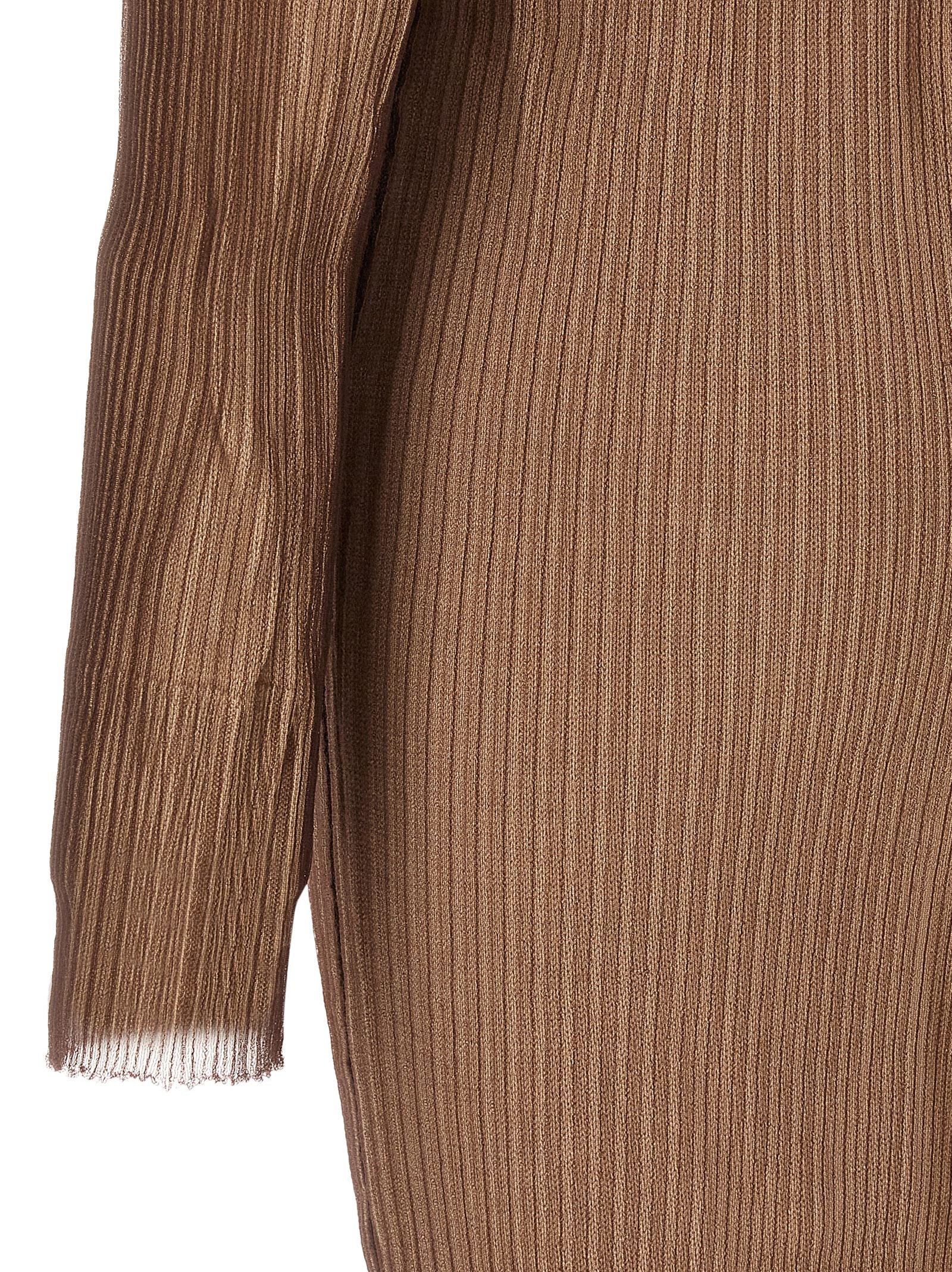 MM6 Maison Margiela Beige Polyamide Midi Dress