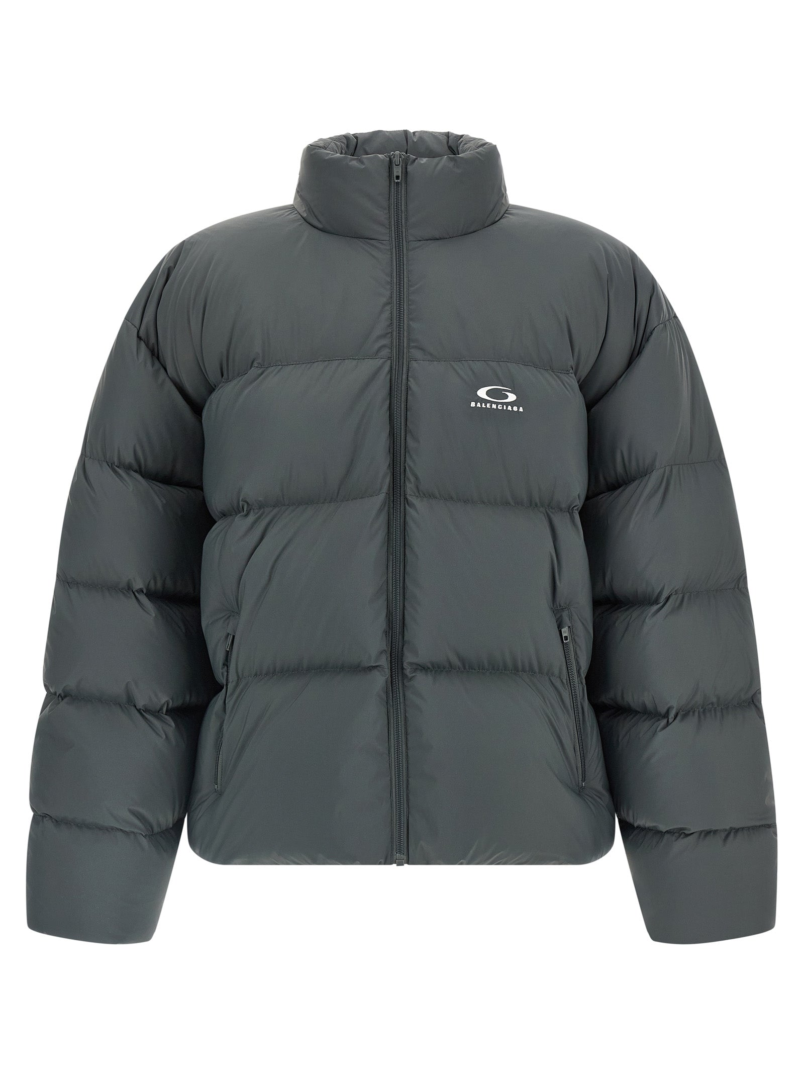 Balenciaga Gray Polyamide Full-Length Jacket