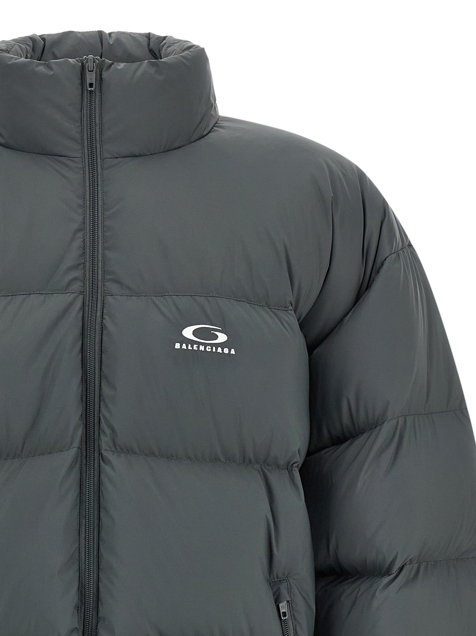 Balenciaga Gray Polyamide Full-Length Jacket