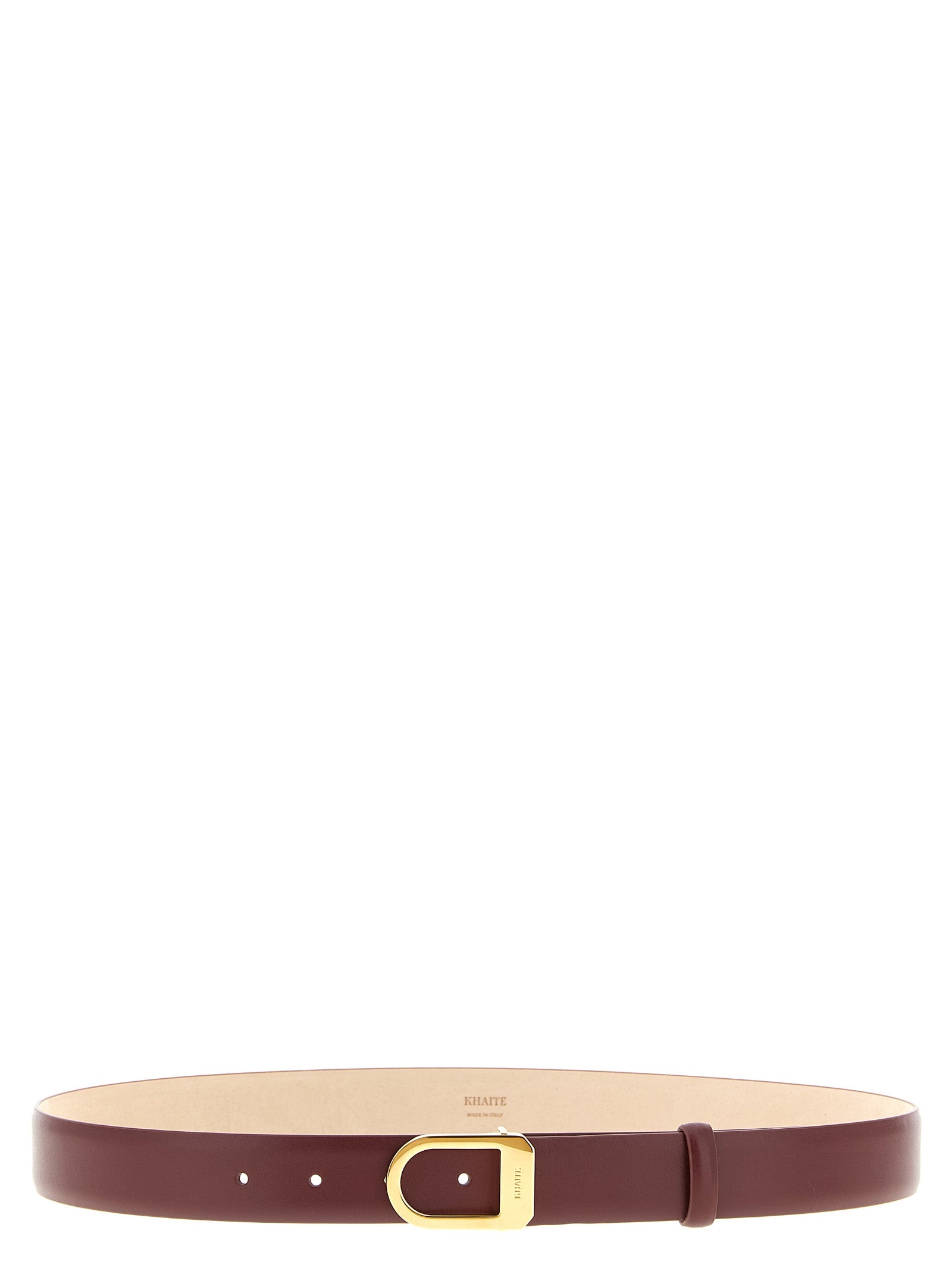 Khaite Bordeaux Calfskin Regular Belt
