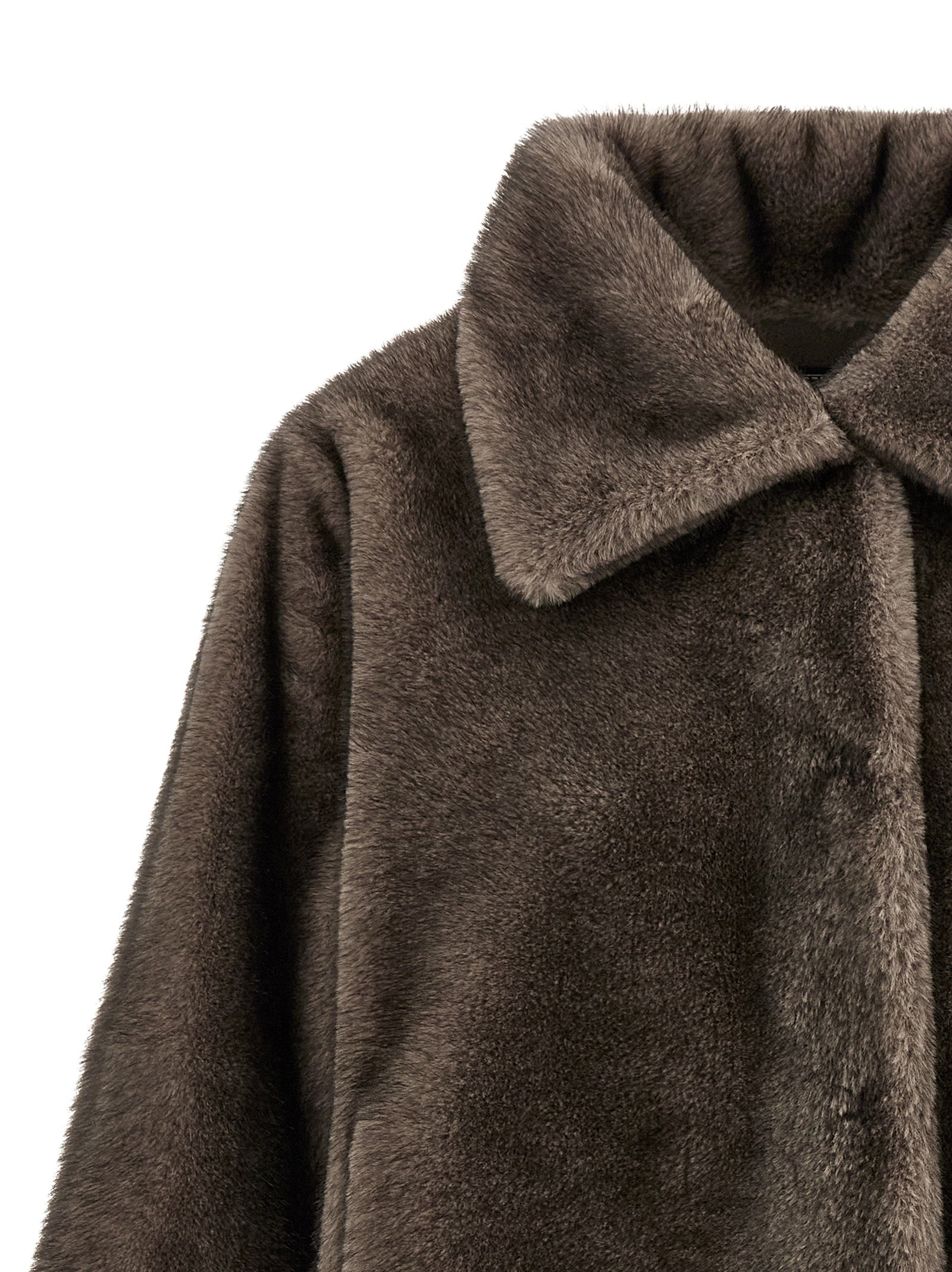 LOU ANDREA Brown Polyamide Full-Length Jacket