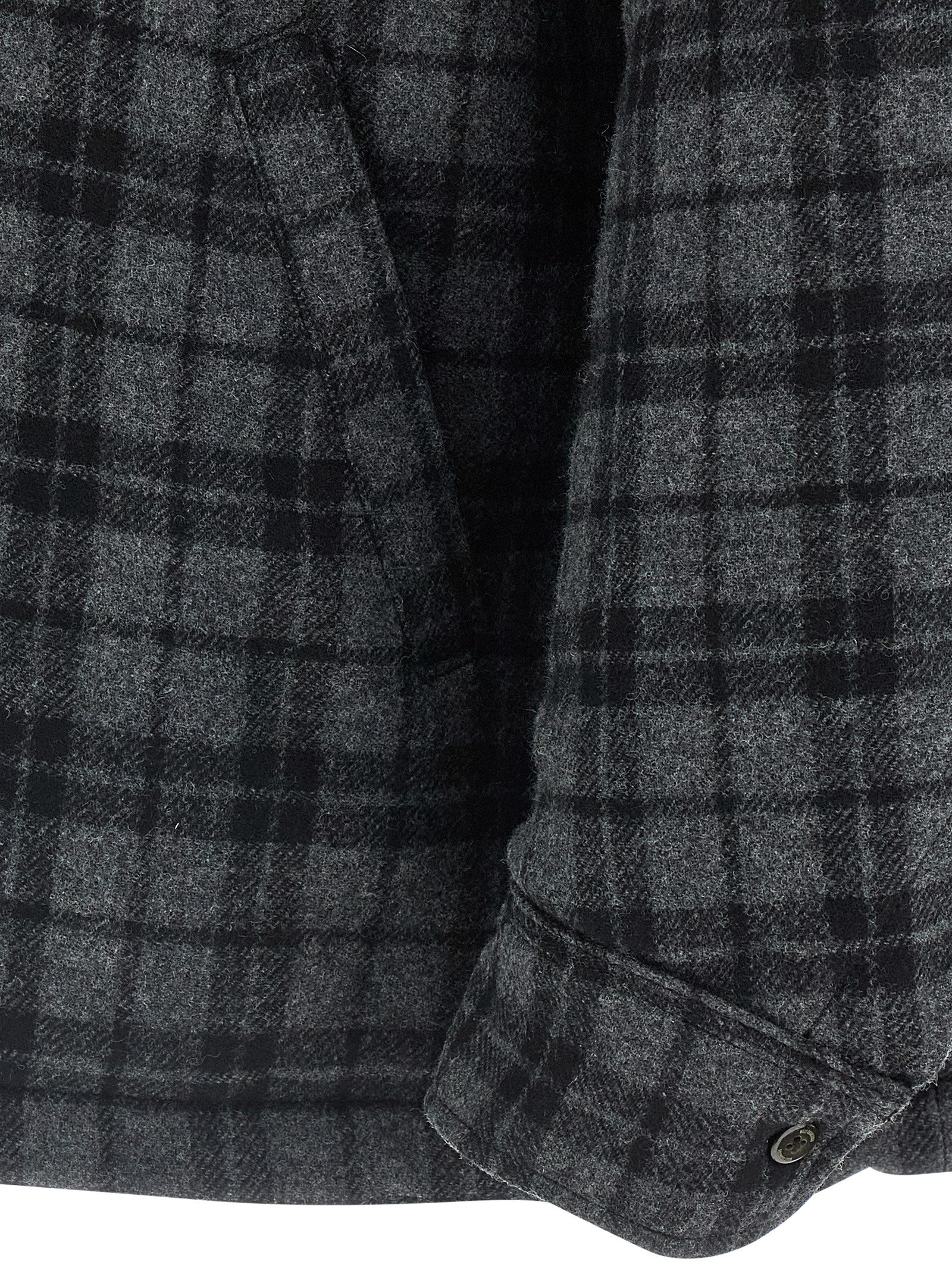 WILLY CHAVARRIA Gray Wool Full-Length Jacket