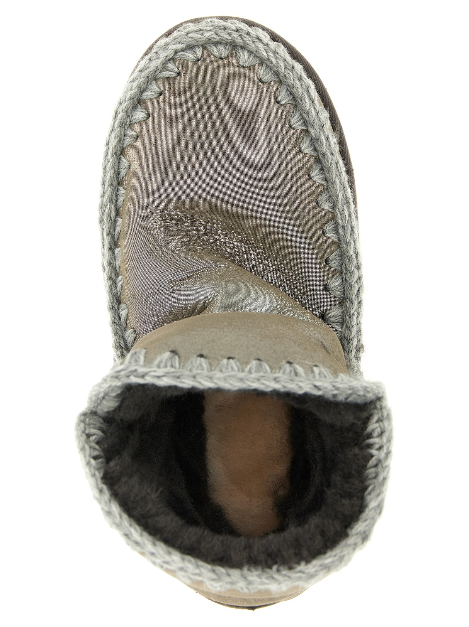 Mou Silver Lambskin Ankle Boots