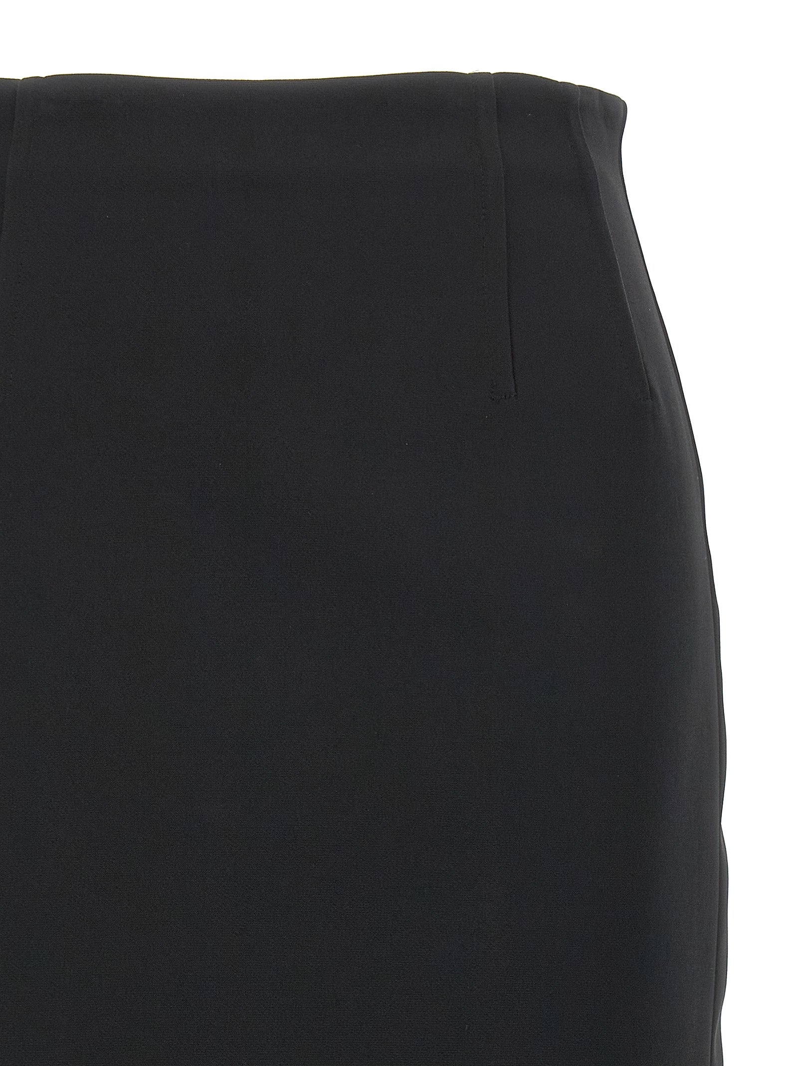 Max Mara Black Viscose Midi Skirt