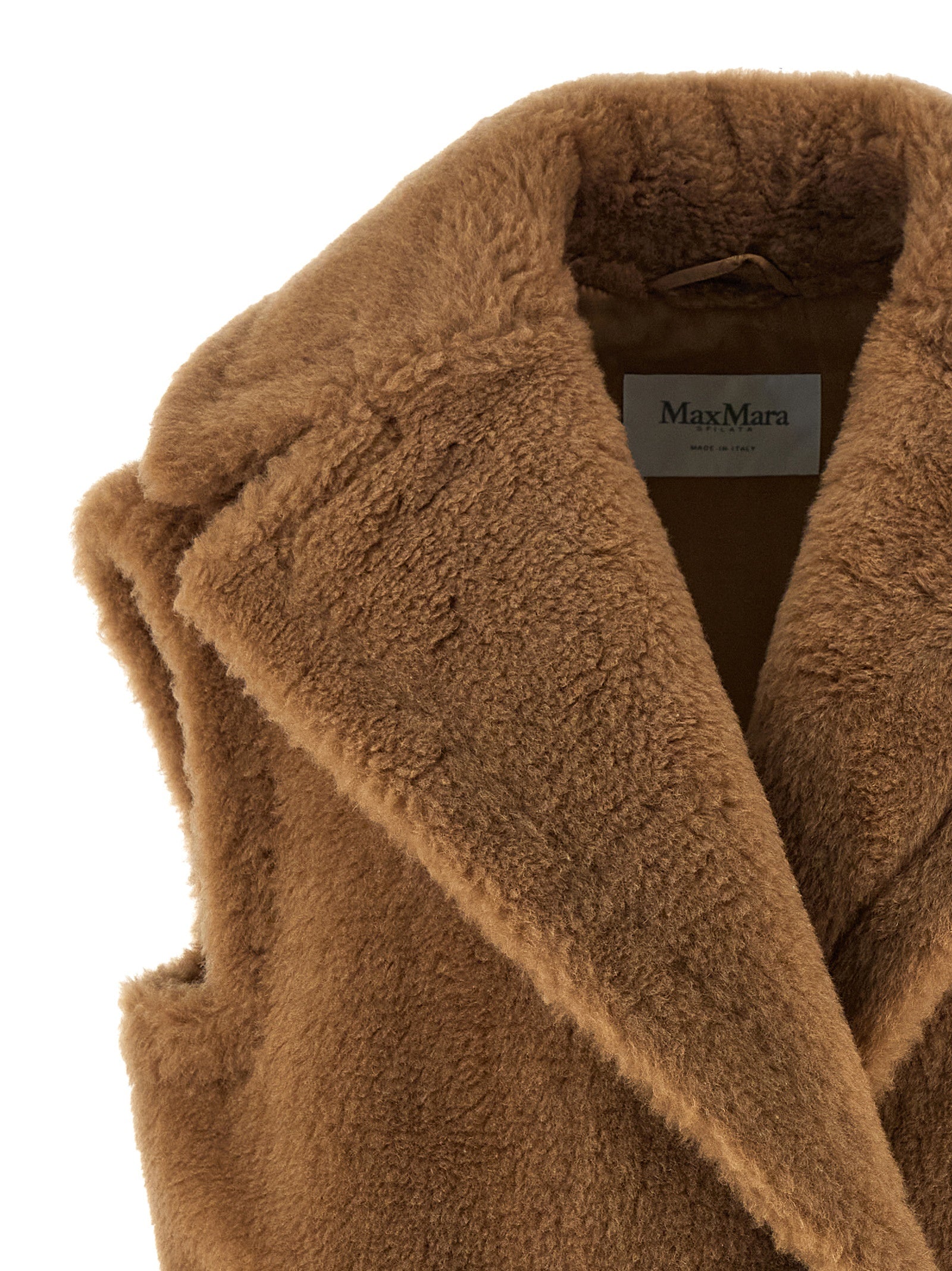 Max Mara Beige Wool Sleeveless Jacket
