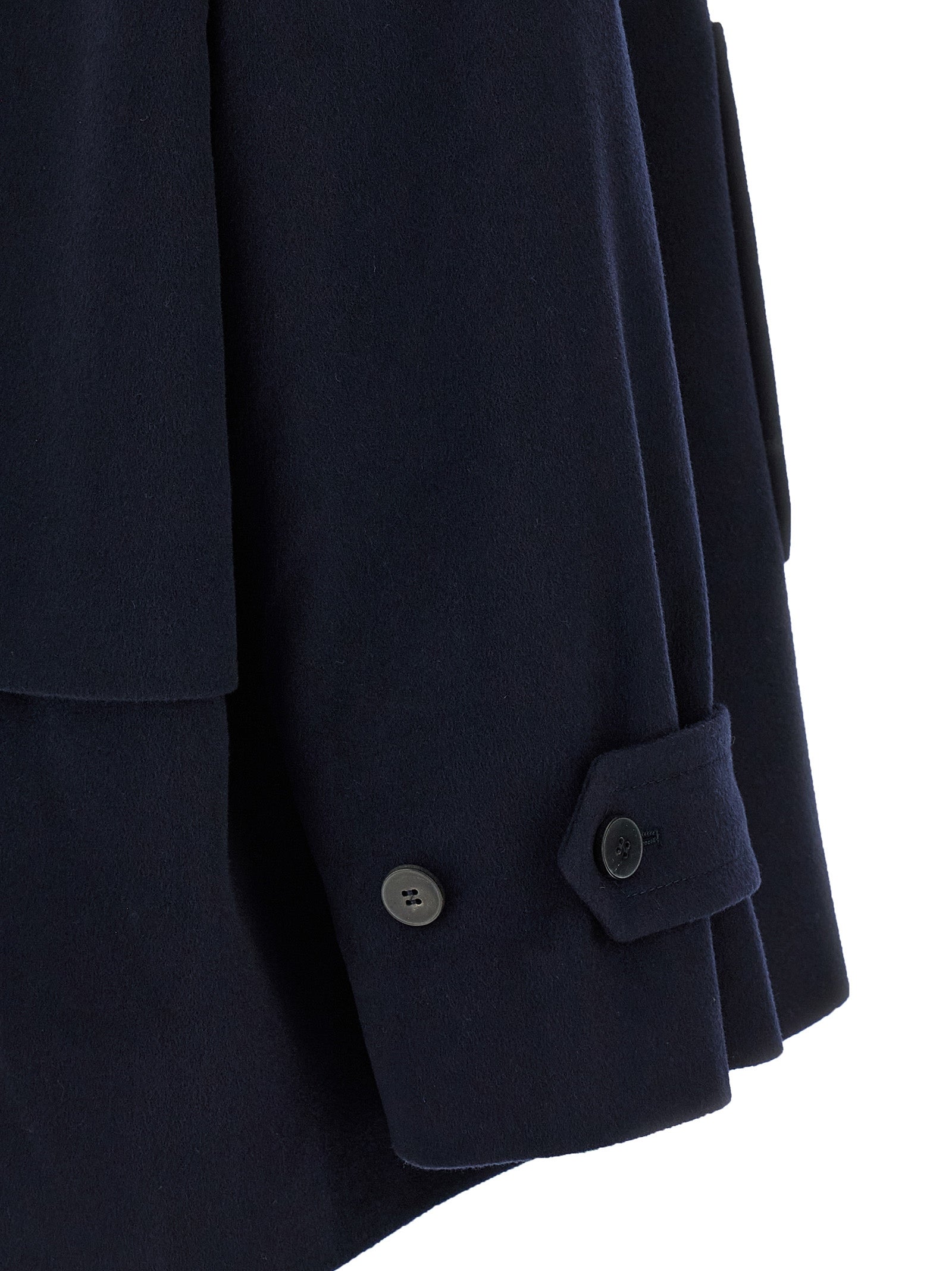 Alberto Biani Blue Virgin Wool Coat