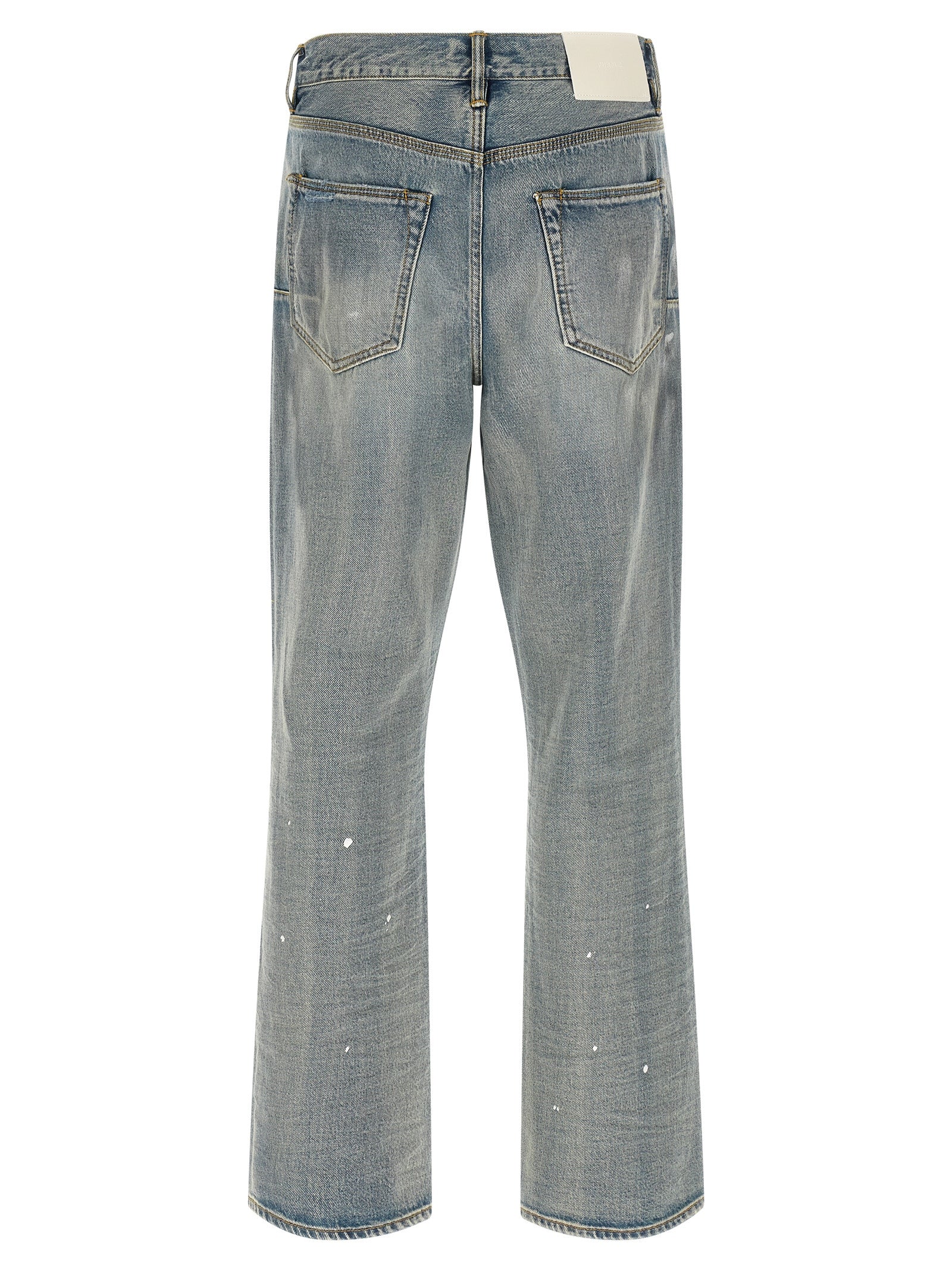 PURPLE Blue Cotton Straight-Leg Jeans