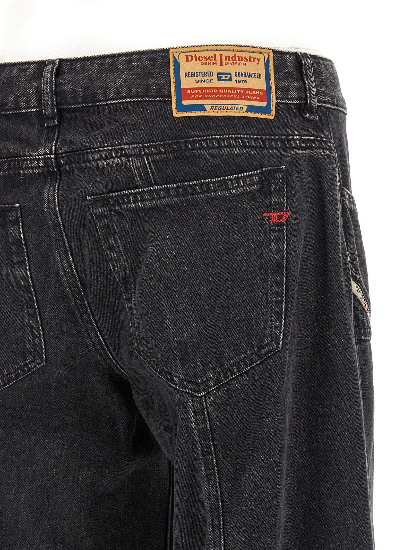 Diesel Black Cotton Jeans Denim