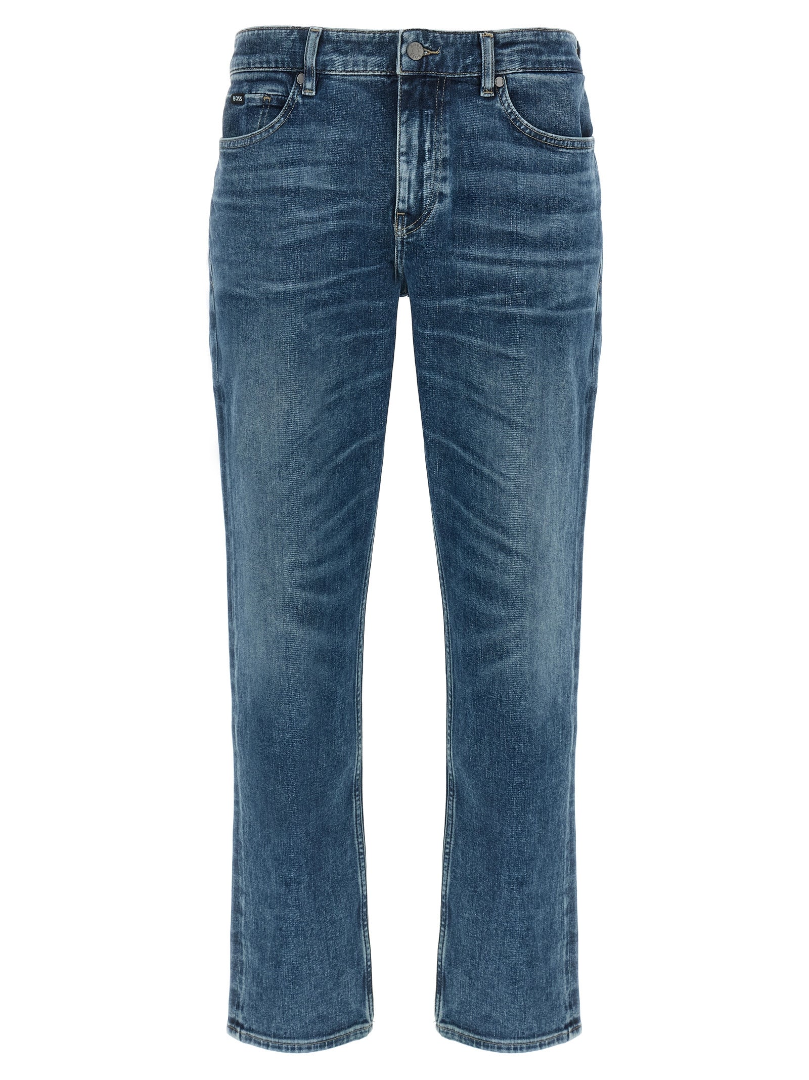 Hugo Boss Blue Cotton Skinny Jeans