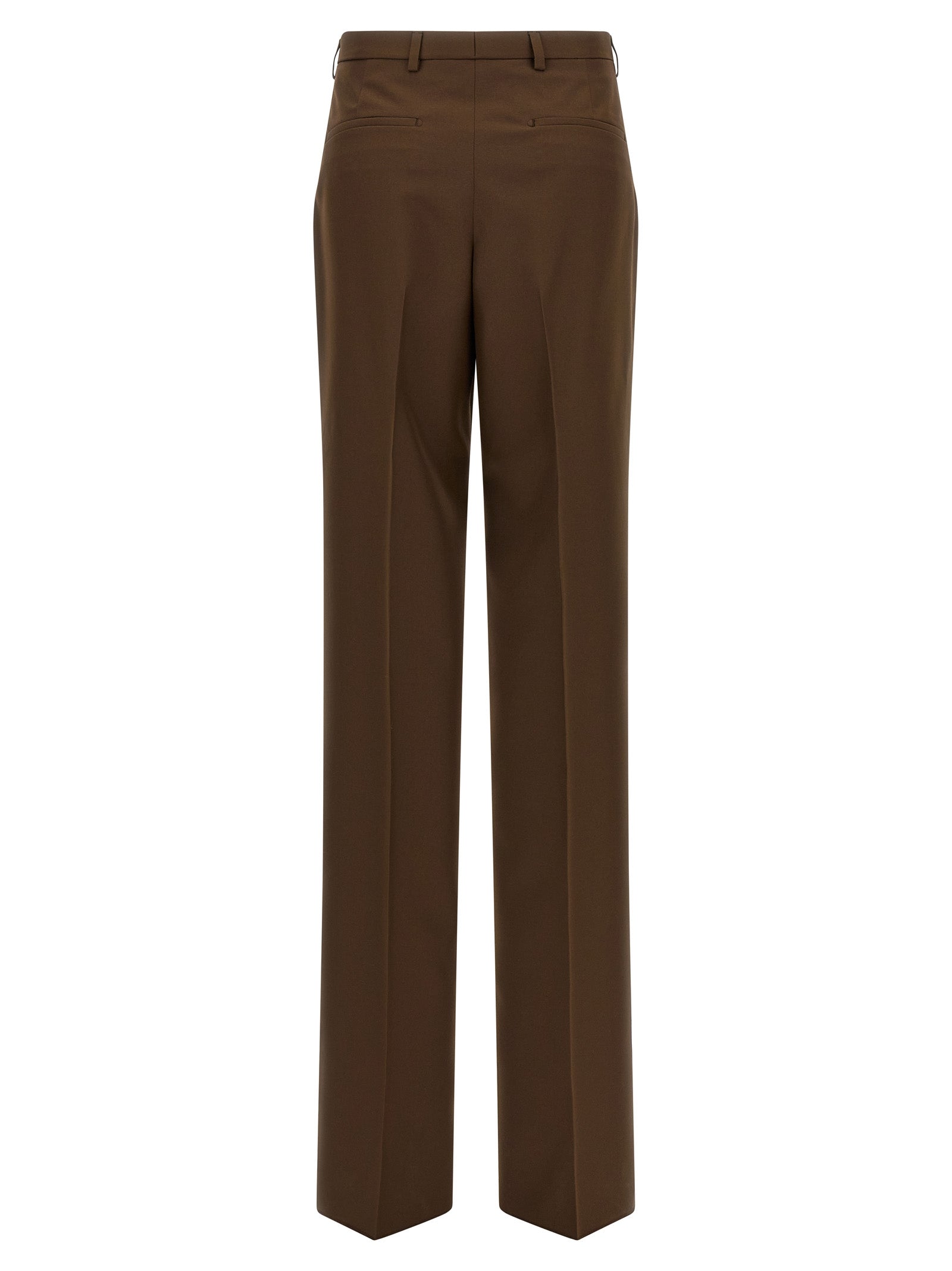 Gucci Brown Polyester Dress Pants