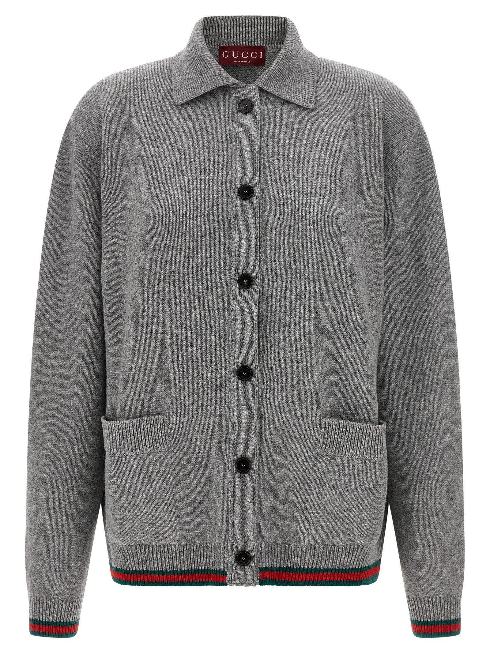 Gucci Gray Wool Cardigan