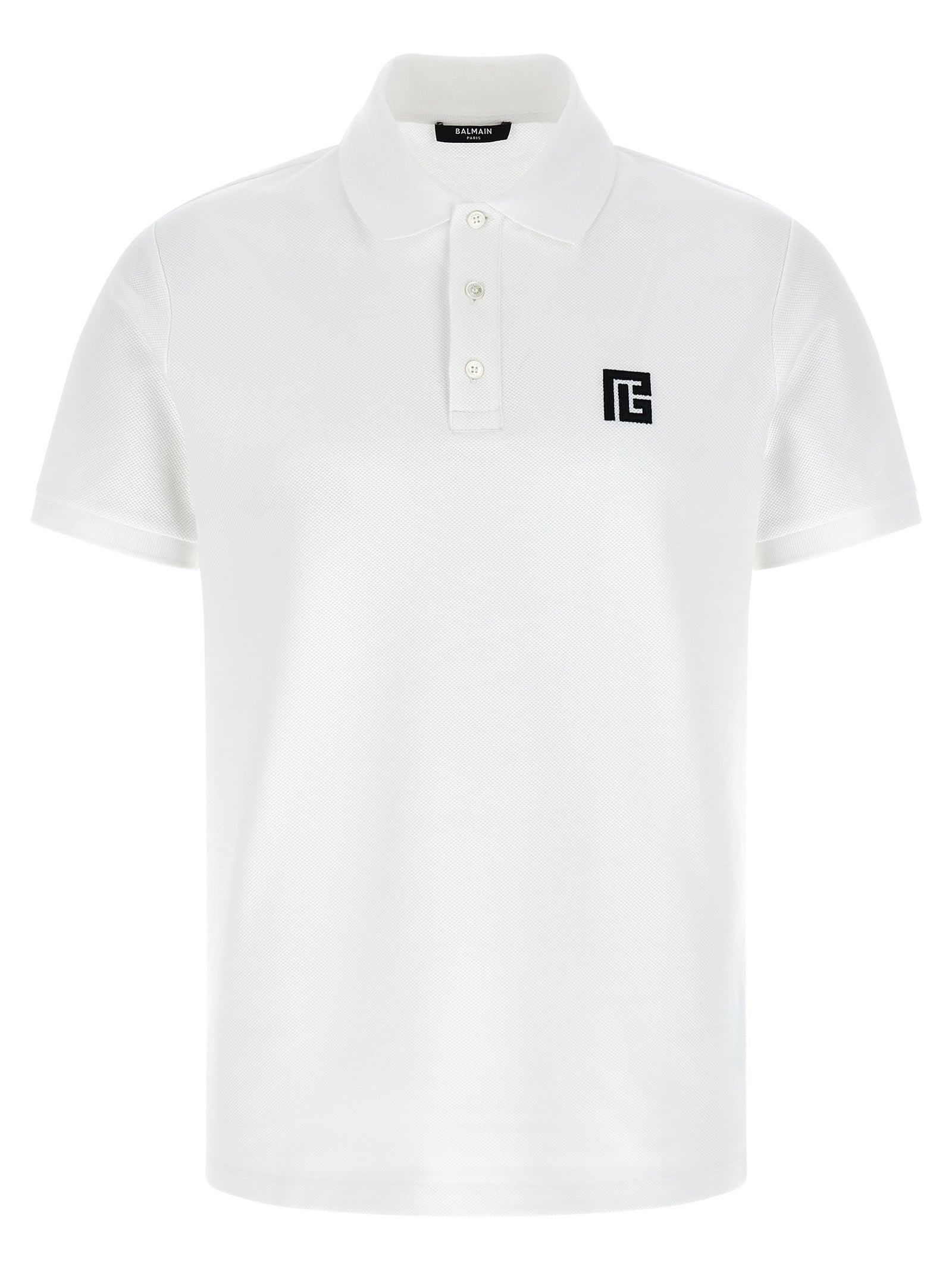 Balmain Bicolor Cotton Polo Shirt