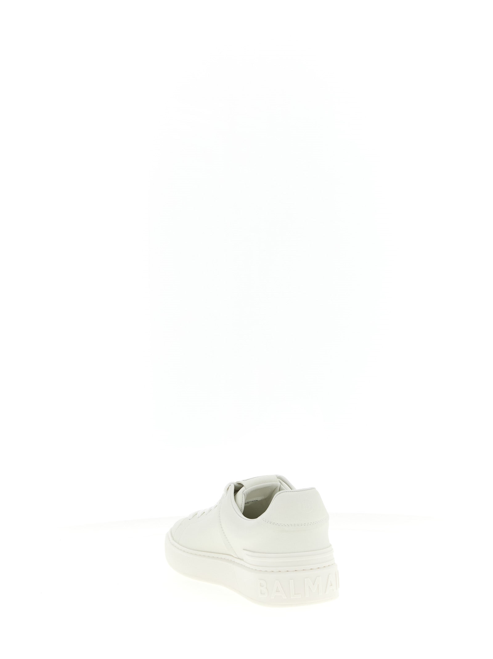 Balmain White Calfskin Sneakers
