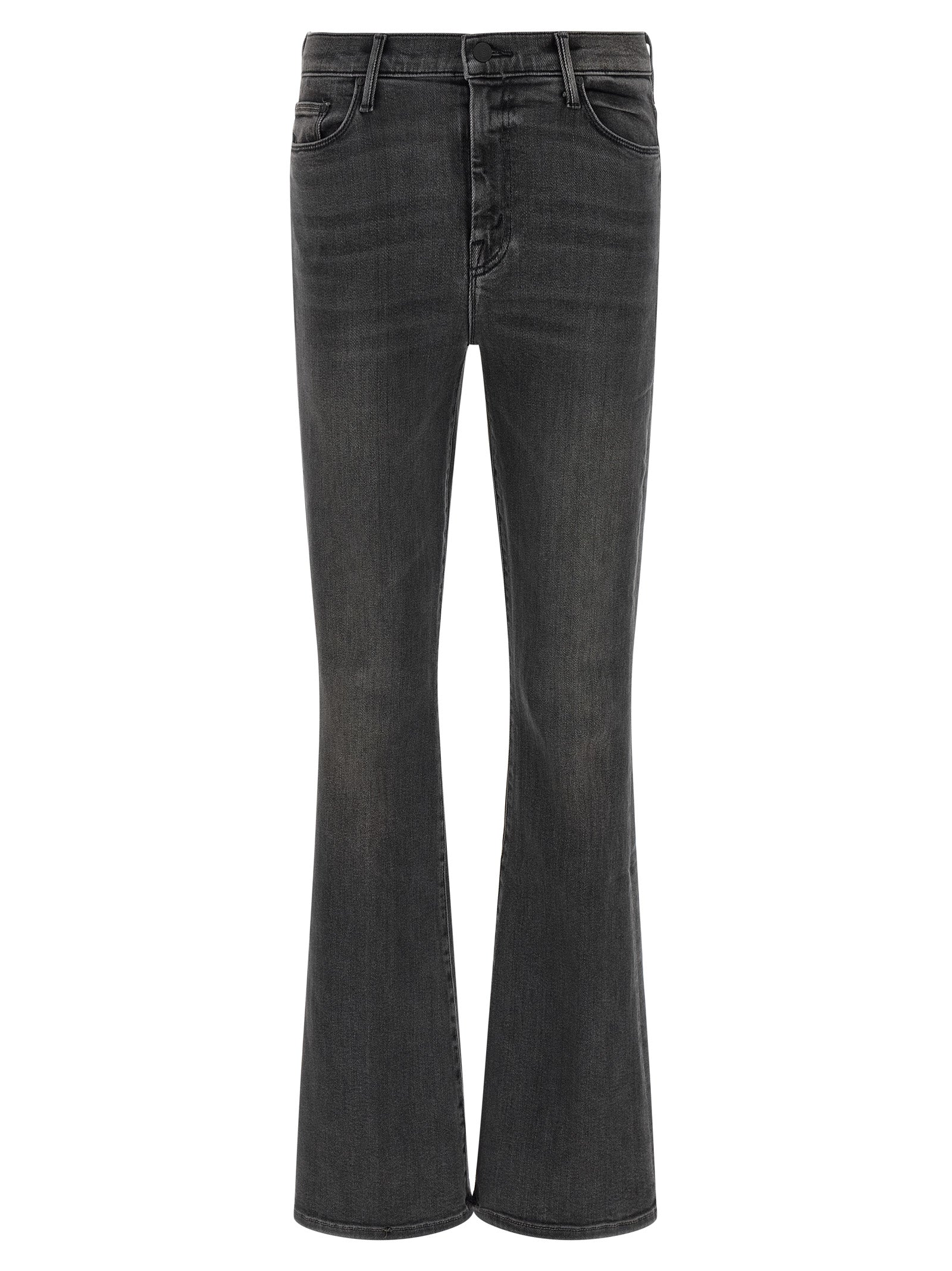 Mother Denim Gray Cotton Flared Jeans