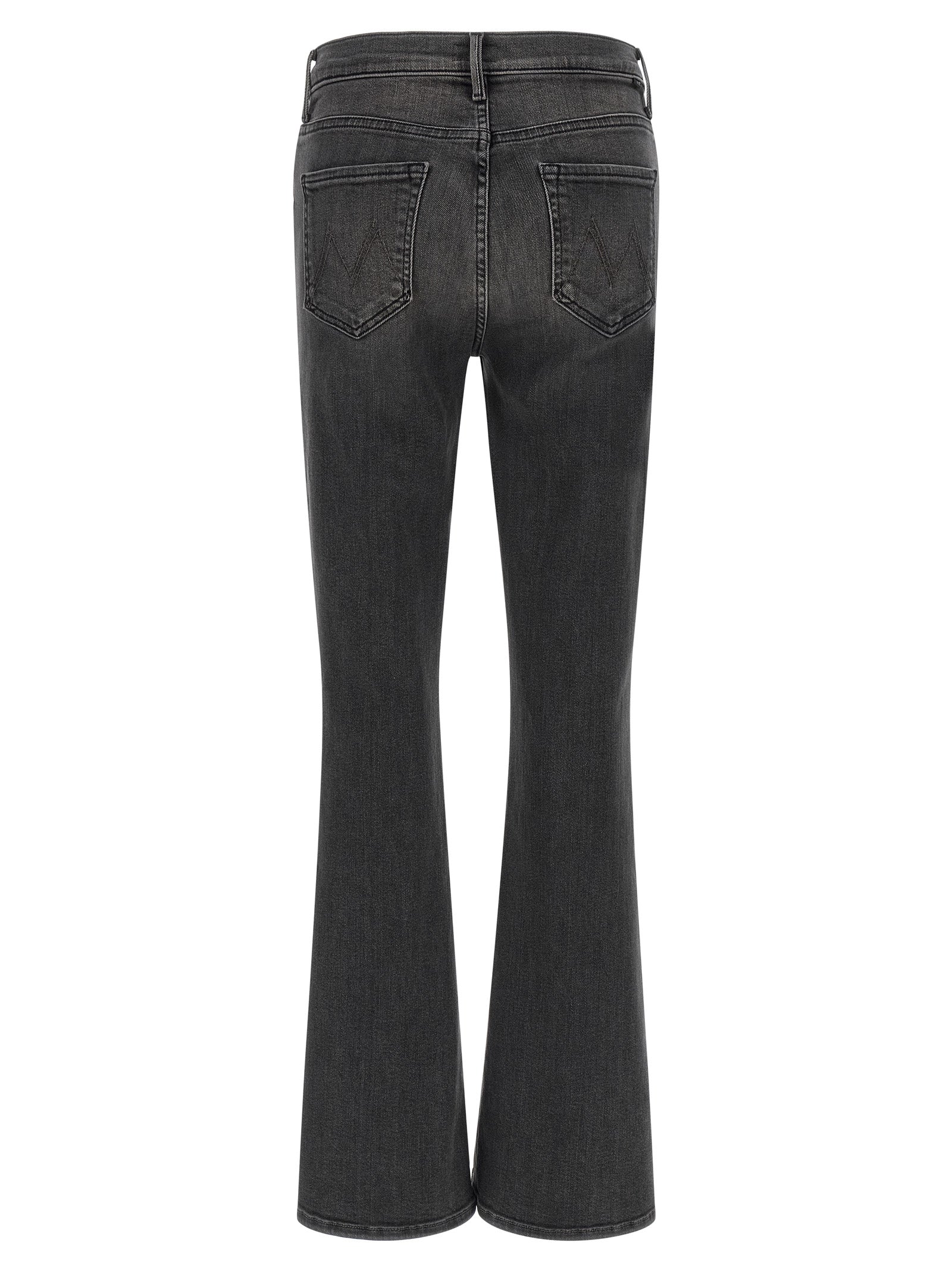 Mother Denim Gray Cotton Flared Jeans