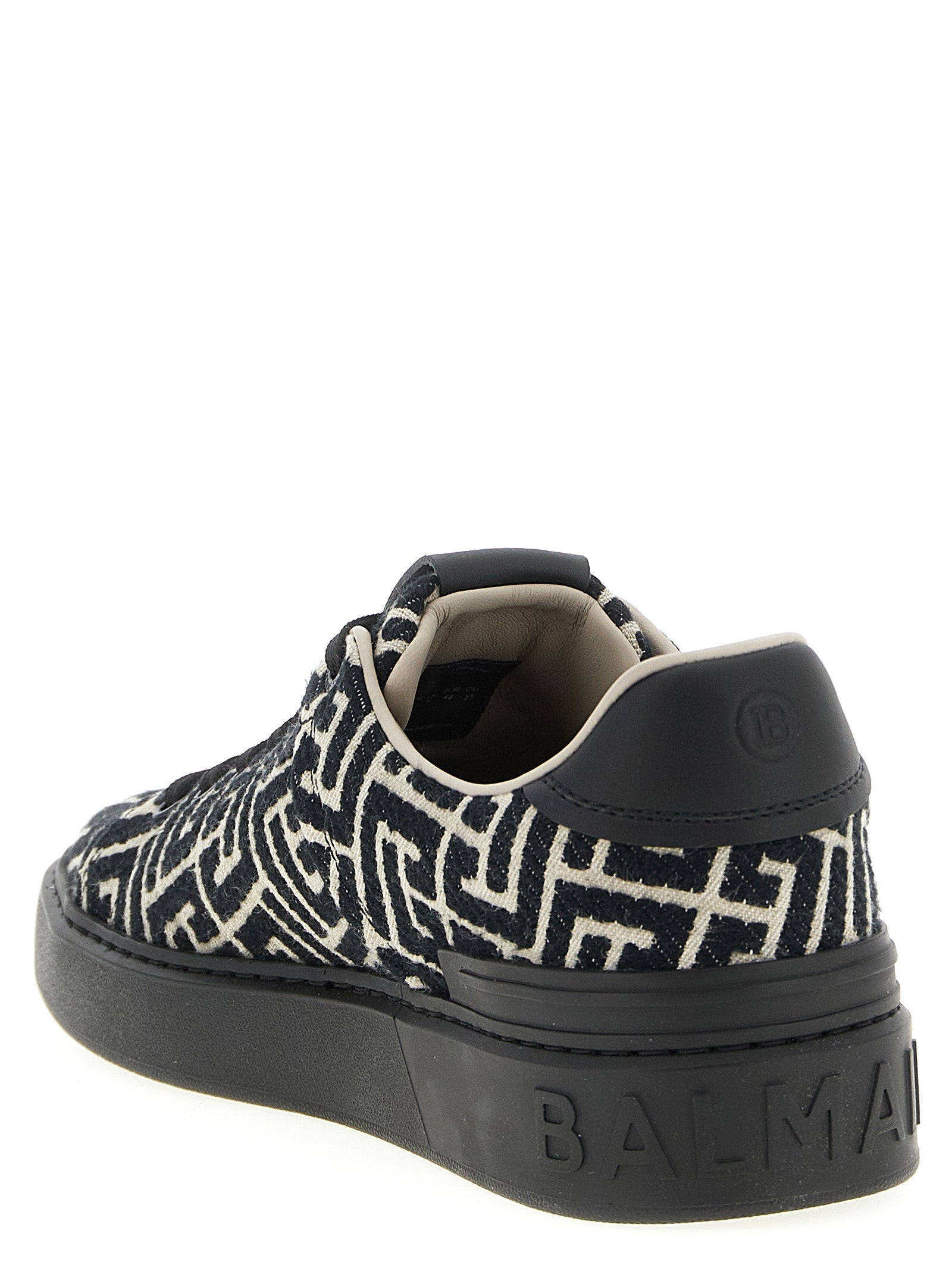 Balmain Black Cotton Sneakers