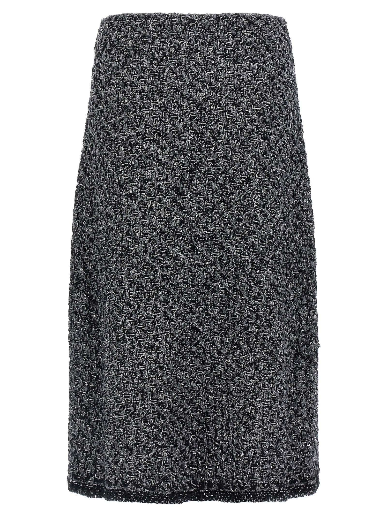 Fabiana Filippi Blue Cotton Midi Skirt