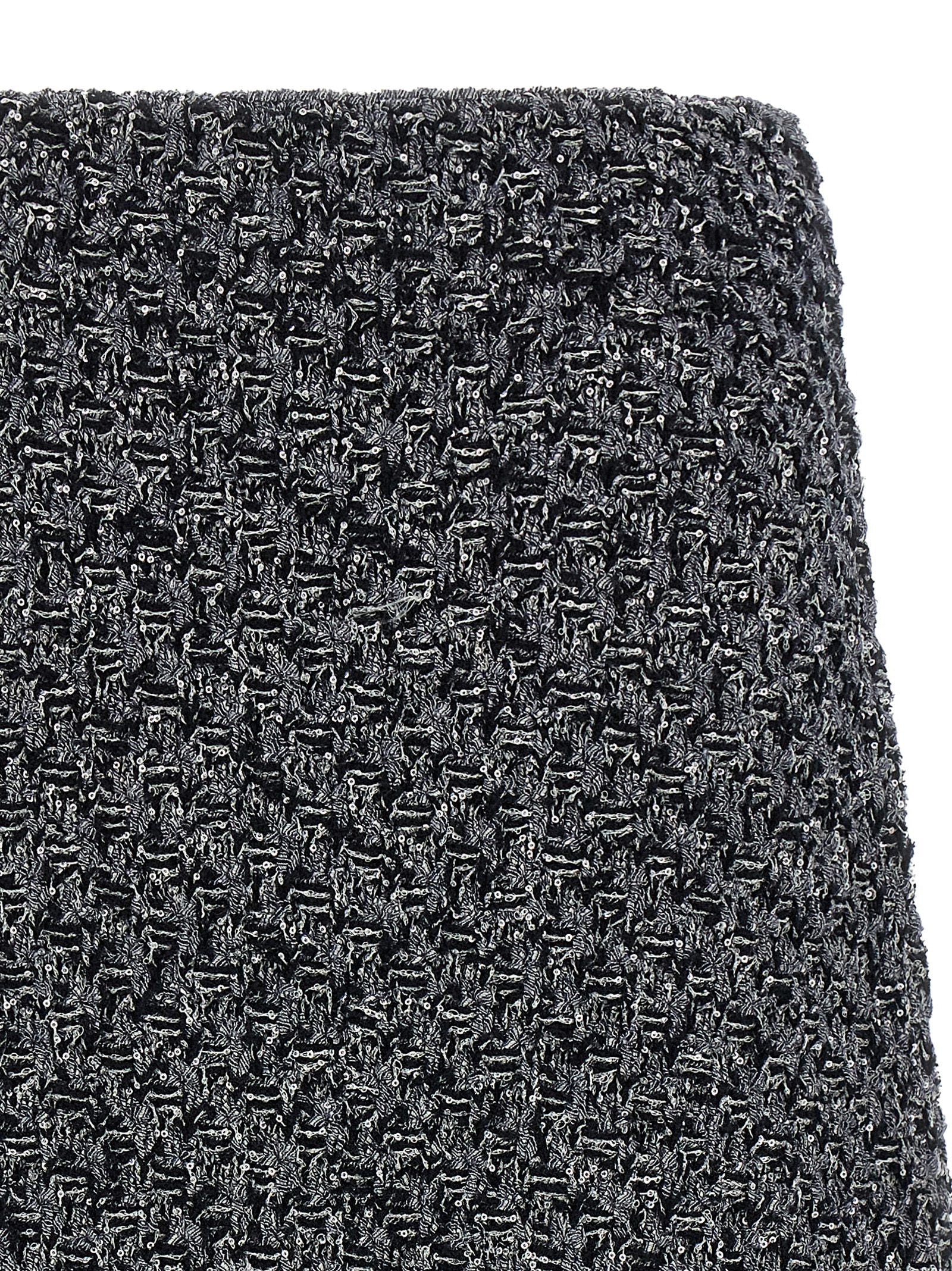 Fabiana Filippi Blue Cotton Midi Skirt