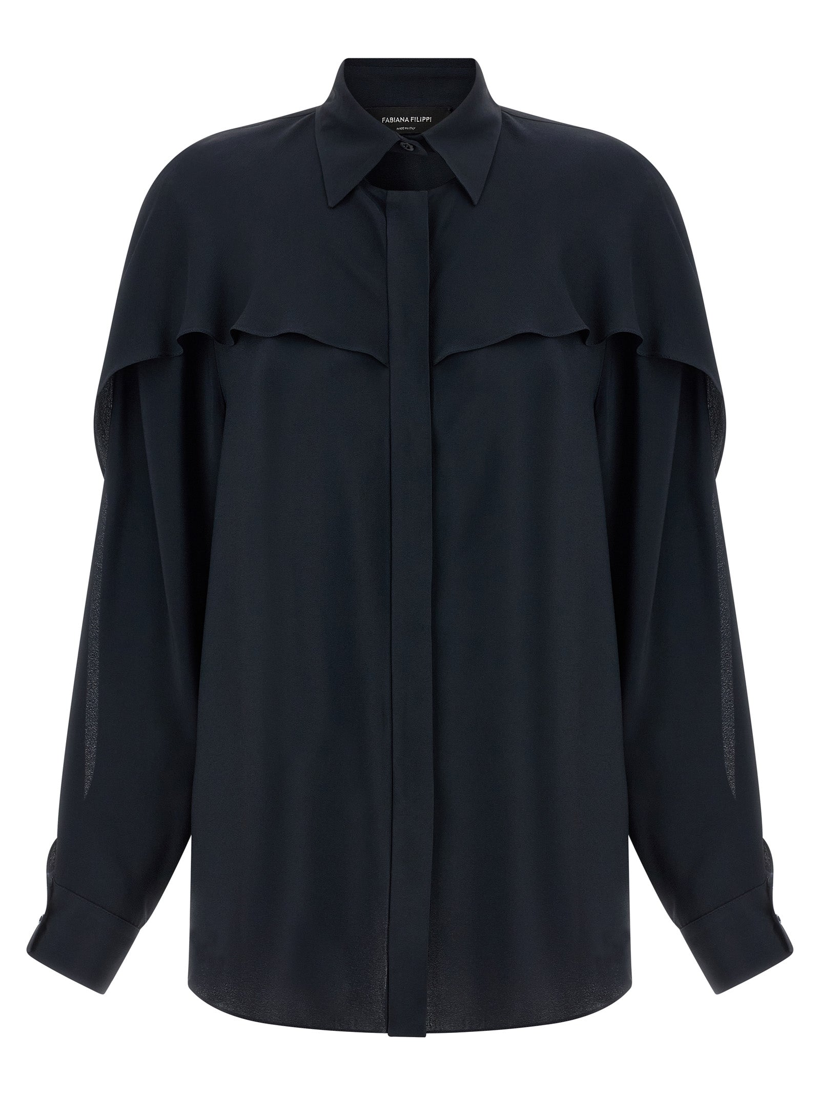 Fabiana Filippi Blue Acetate Blouse