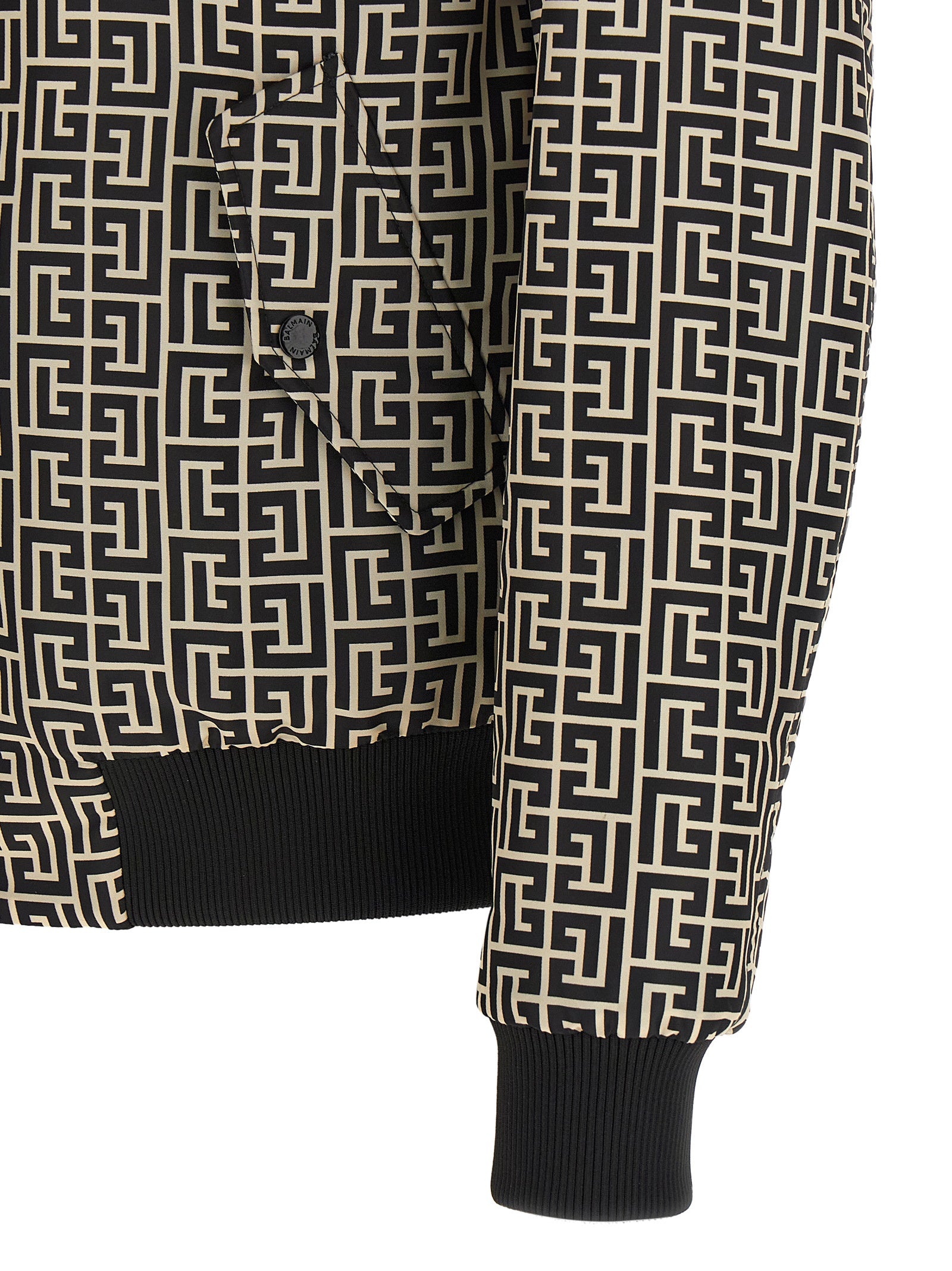 Balmain Black Polyamide Bomber