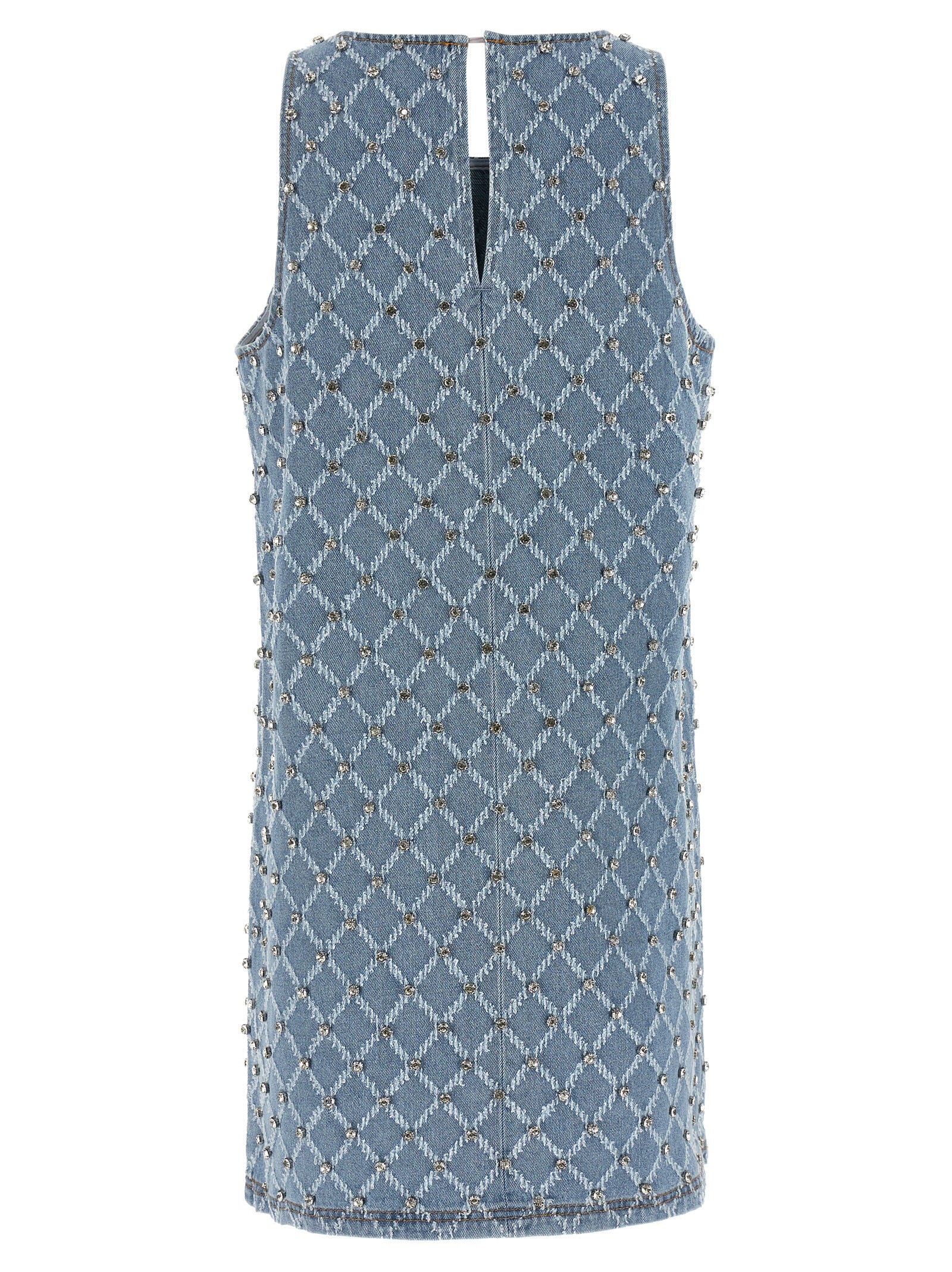 PINKO Blue Cotton Short Dress