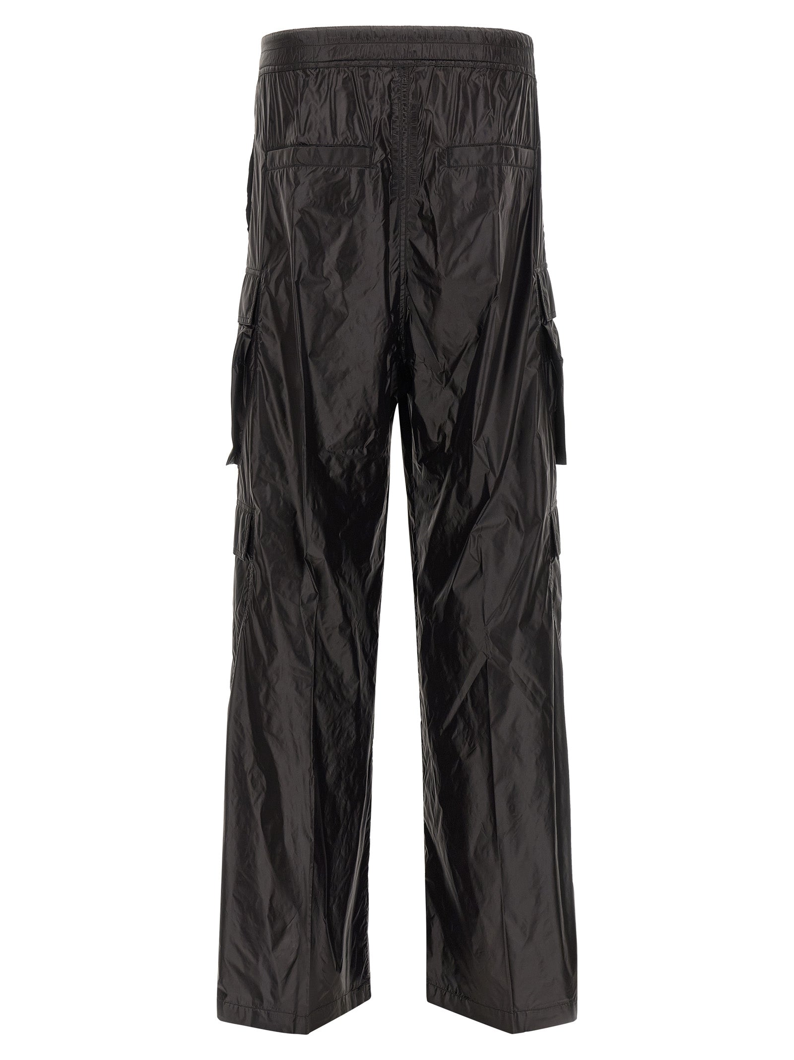 Rick Owens Black Nylon Cargo Pants