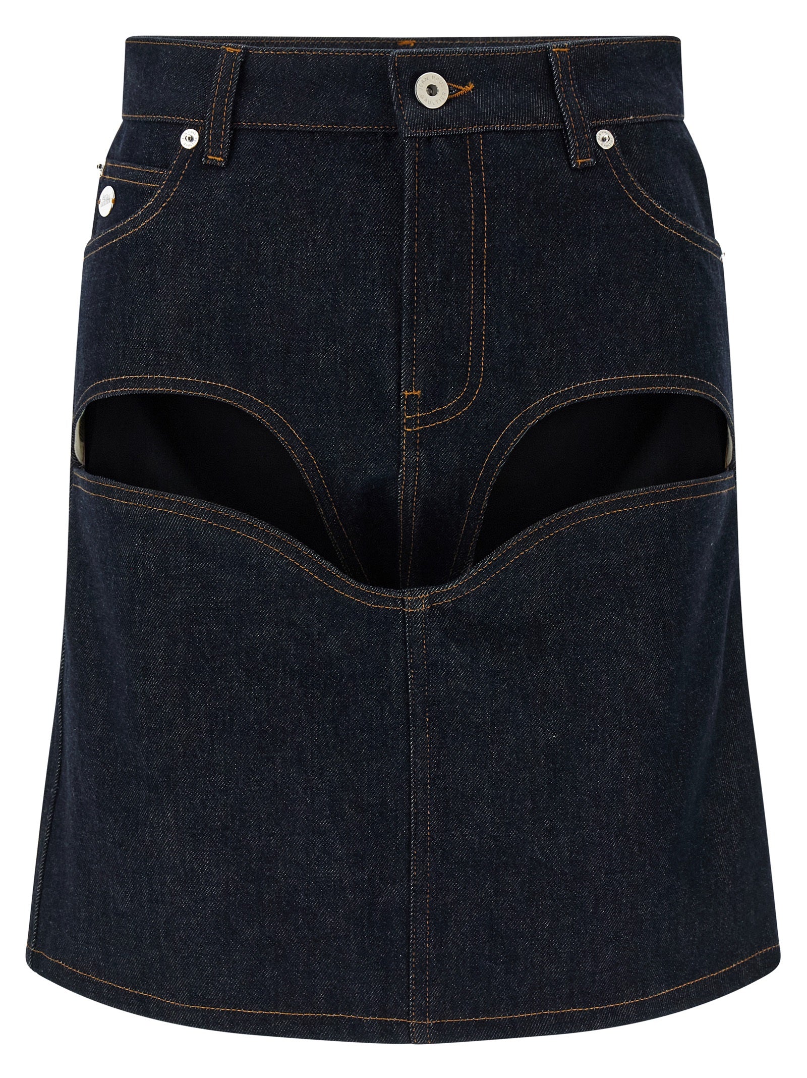 Jean Paul Gaultier Blue Cotton Long Skirt