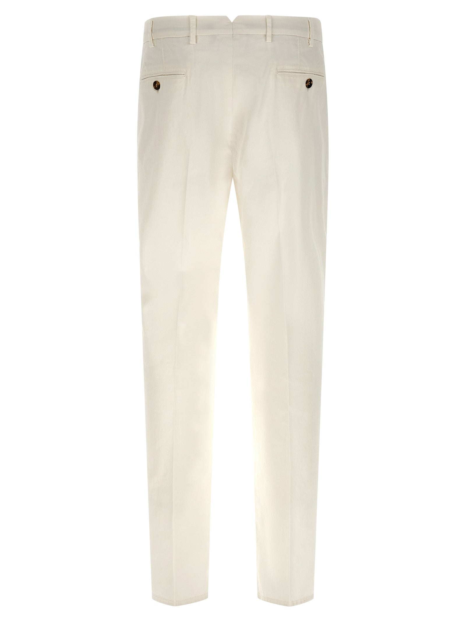 Brunello Cucinelli White Cotton Casual Pants