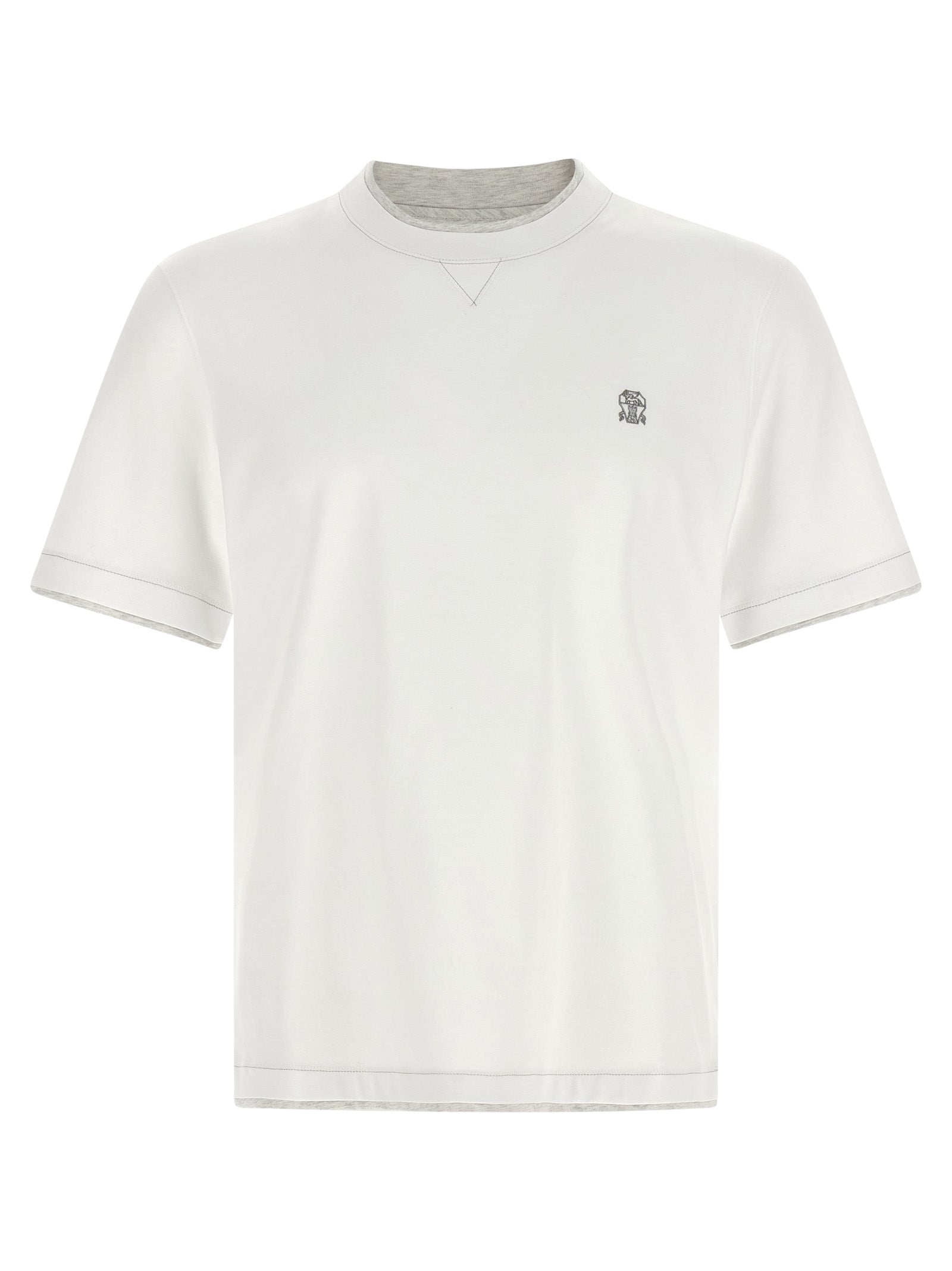 Brunello Cucinelli White Cotton T-Shirt