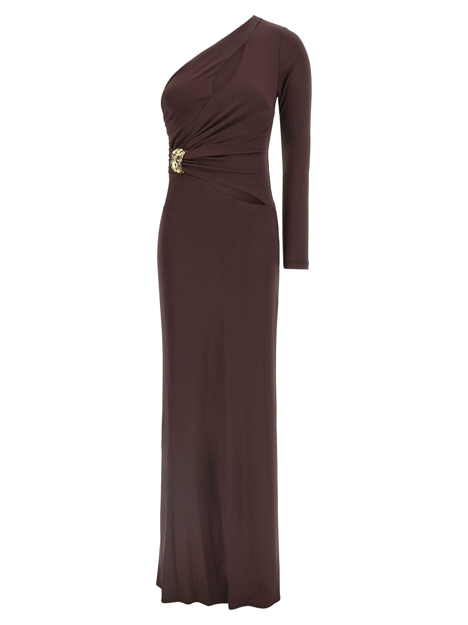 Elisabetta Franchi Brown Viscose Long Dress