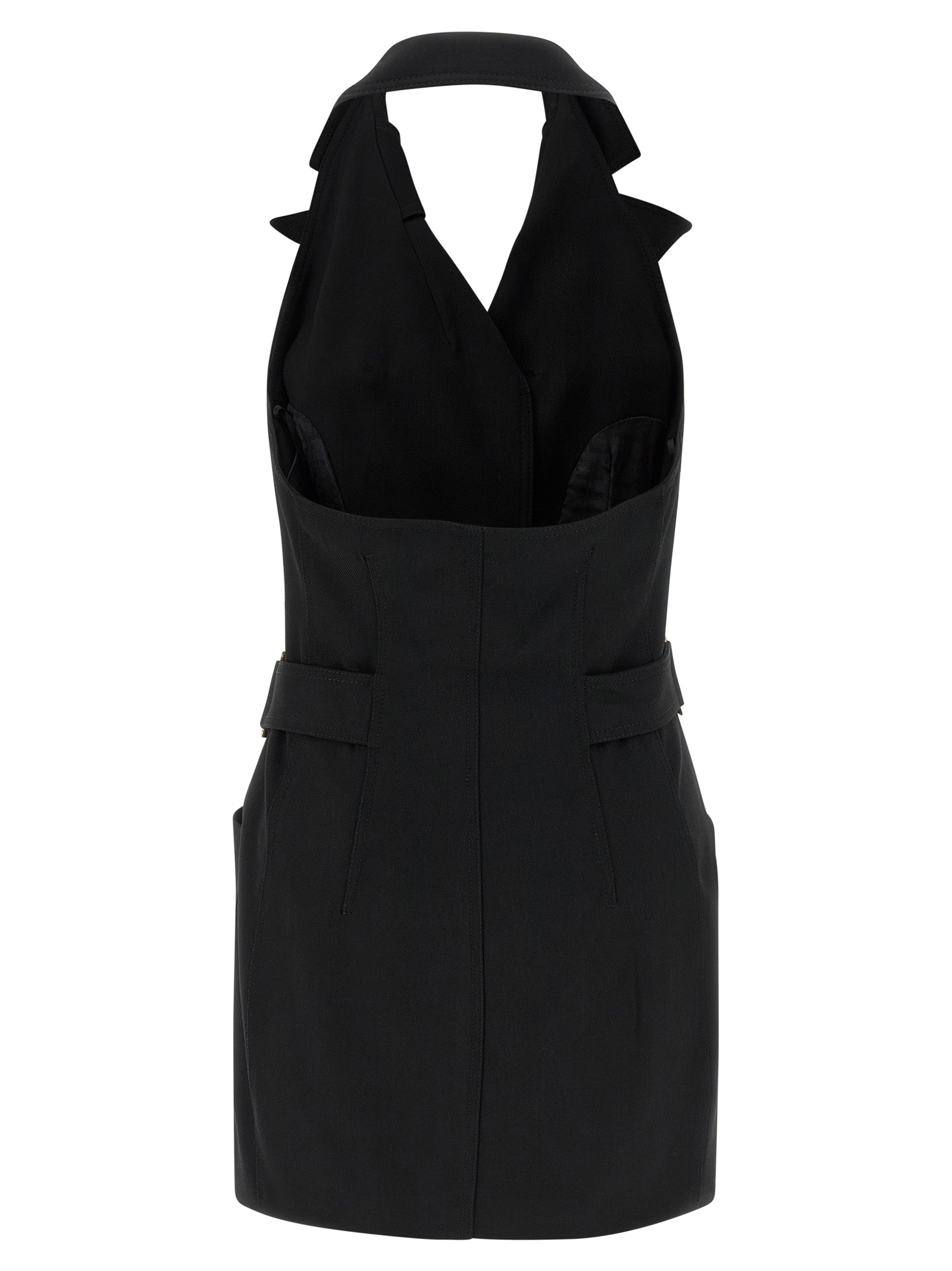 Elisabetta Franchi Black Viscose Short Dress