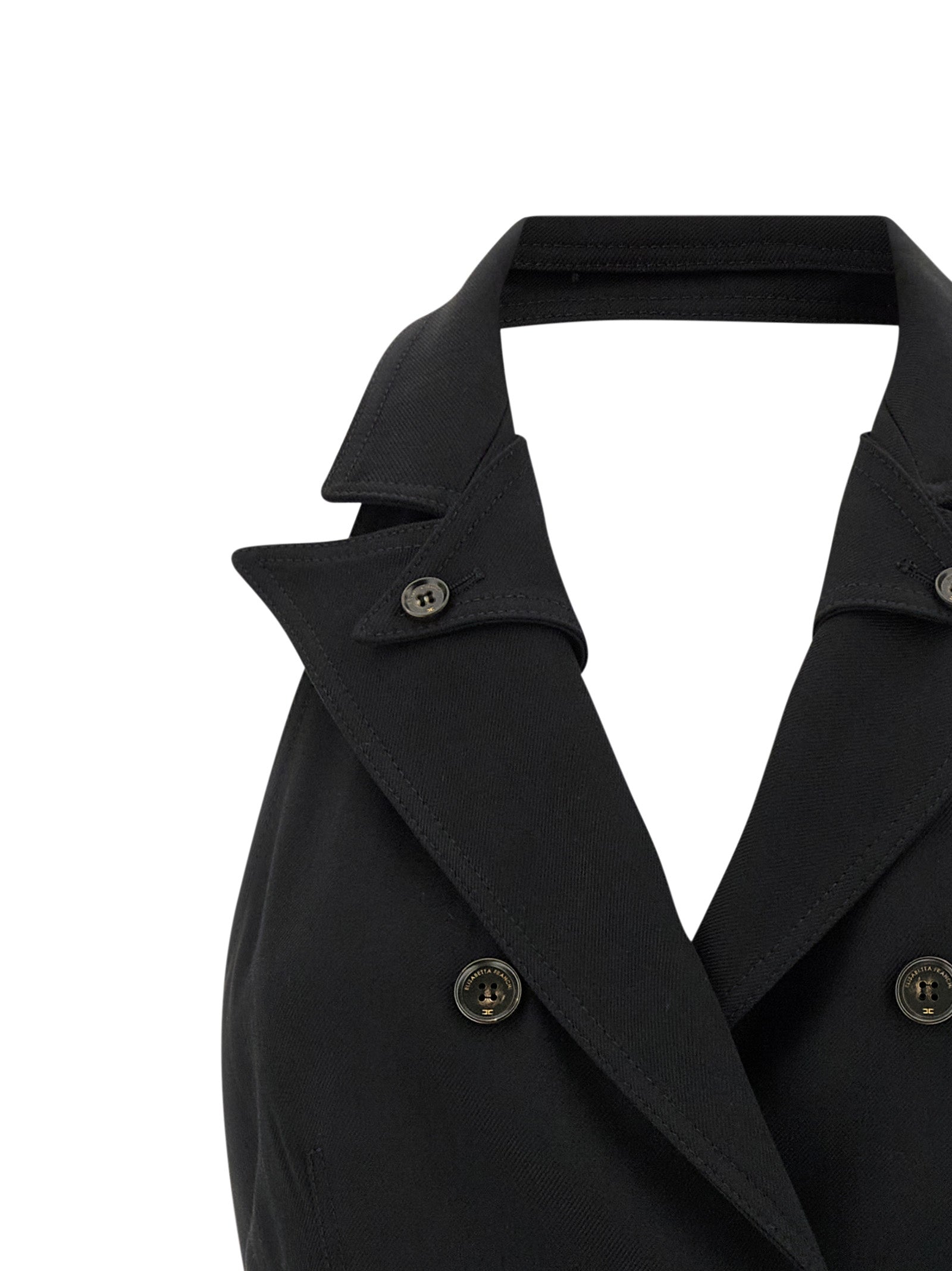 Elisabetta Franchi Black Viscose Short Dress