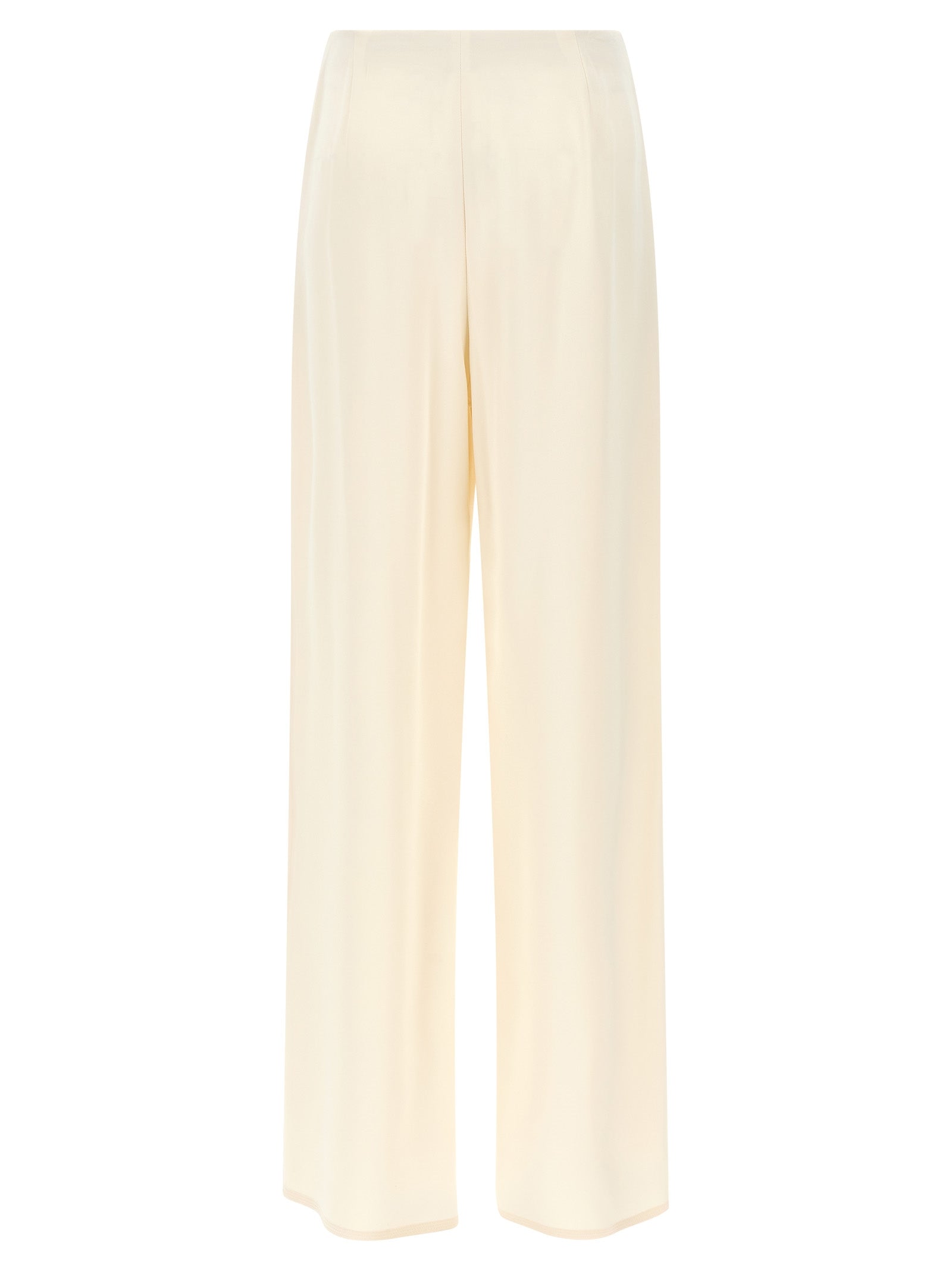 Max Mara White Silk Casual Pants