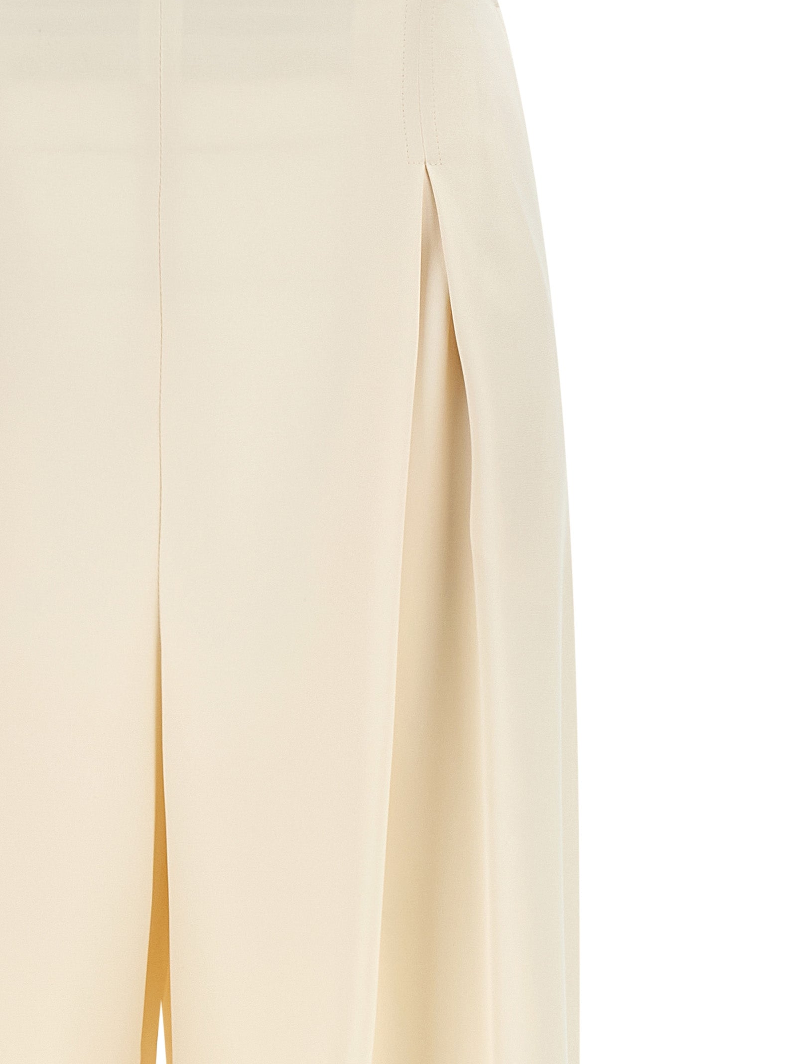 Max Mara White Silk Casual Pants