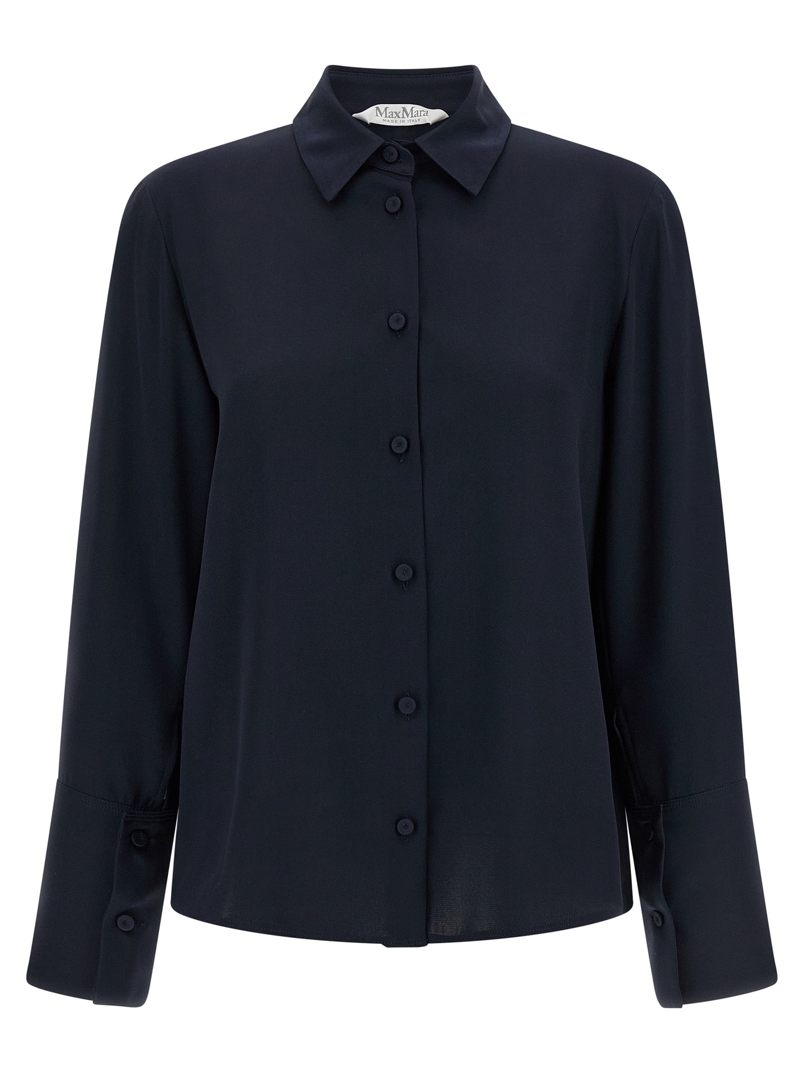 Max Mara Blue Silk Blouse