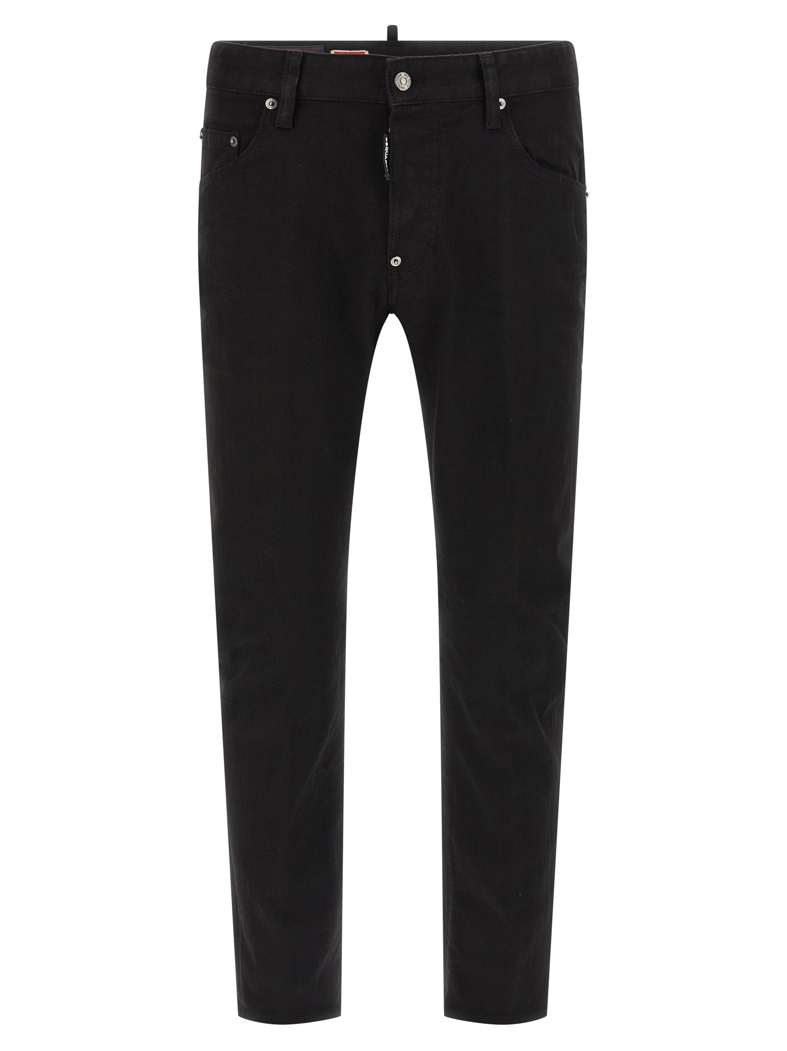 Dsquared² Black Cotton Straight-Leg Jeans
