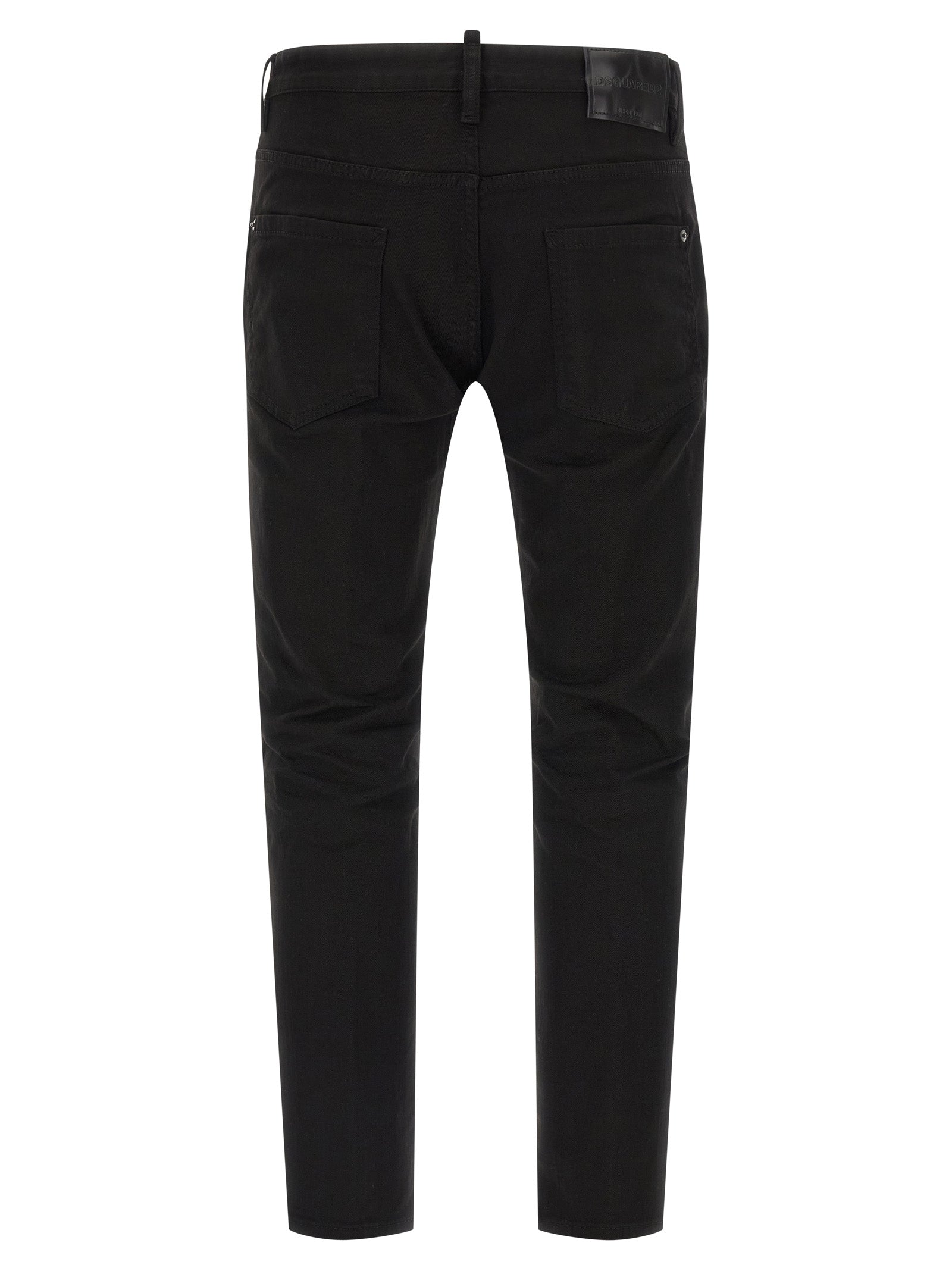 Dsquared² Black Cotton Straight-Leg Jeans