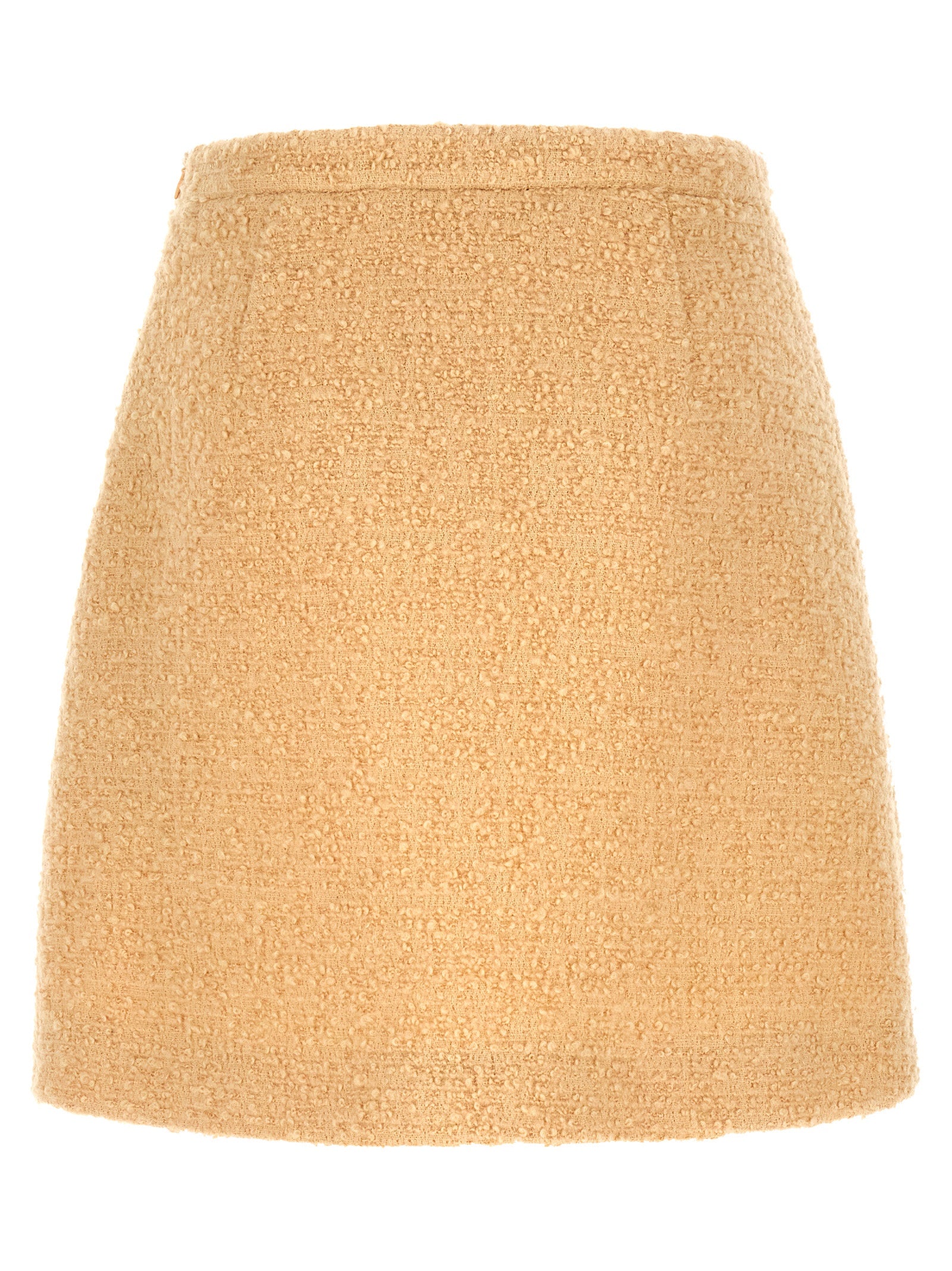 Valentino Garavani Beige Virgin Wool Long Skirt