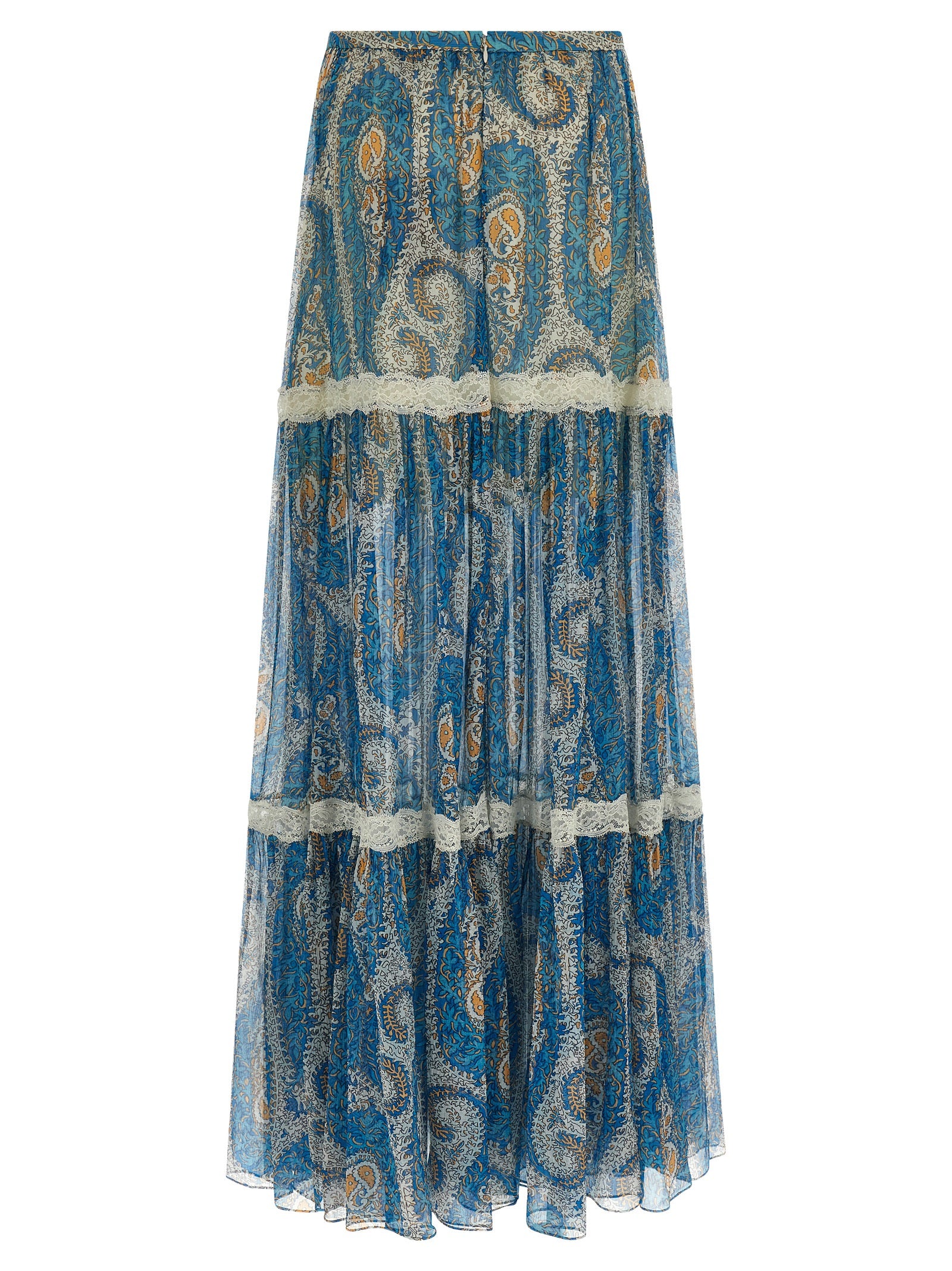 Etro Blue Silk Mini Skirt